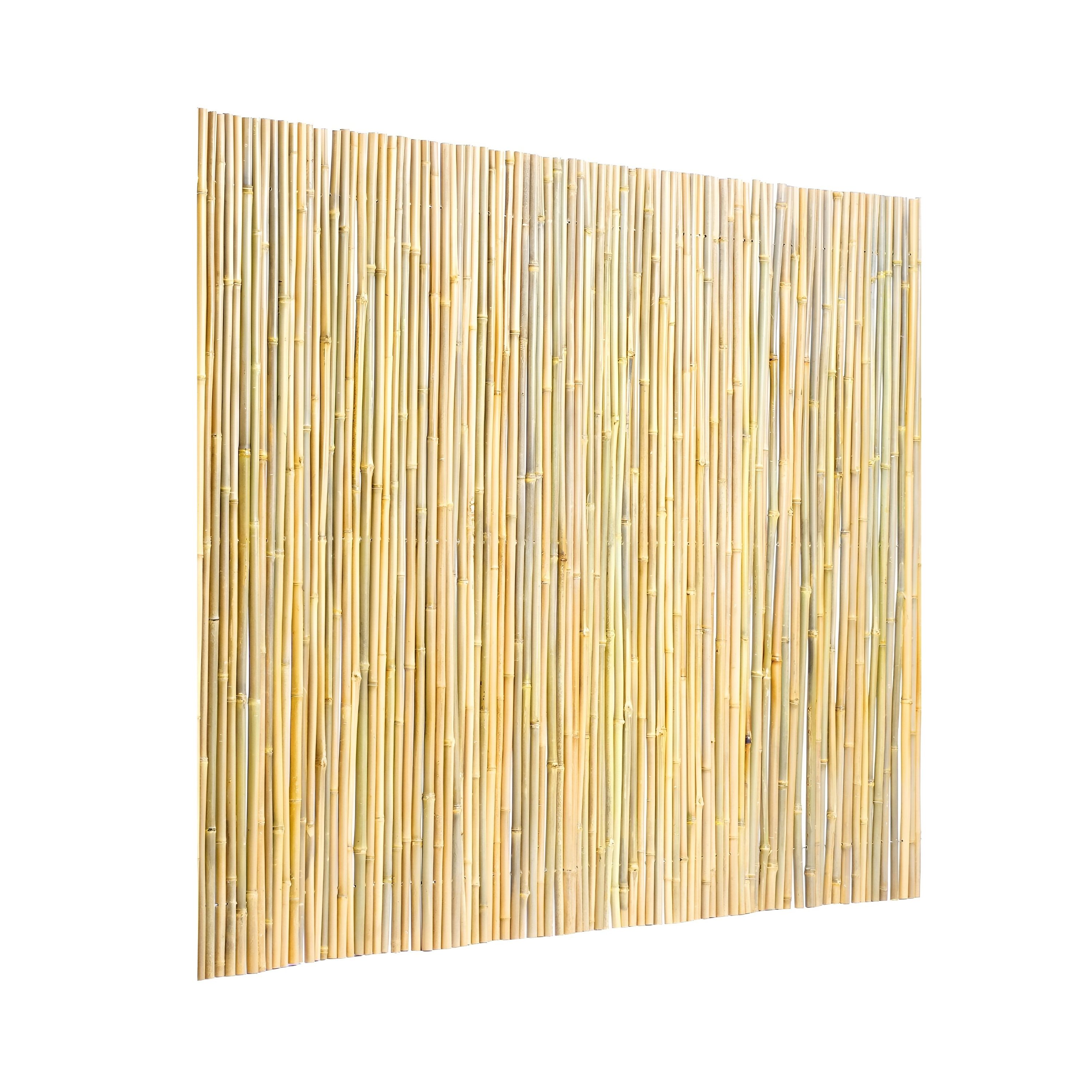 Slickblue 6 x 4 ft Bamboo Slat Rolled Fencing with Light Blocking Design for Patio Yard Divider or Outdoor Decor