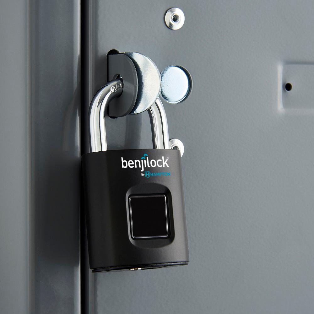 Best Buy: BenjiLock by Hampton Fingerprint Padlock Matte Gray BL40002MG
