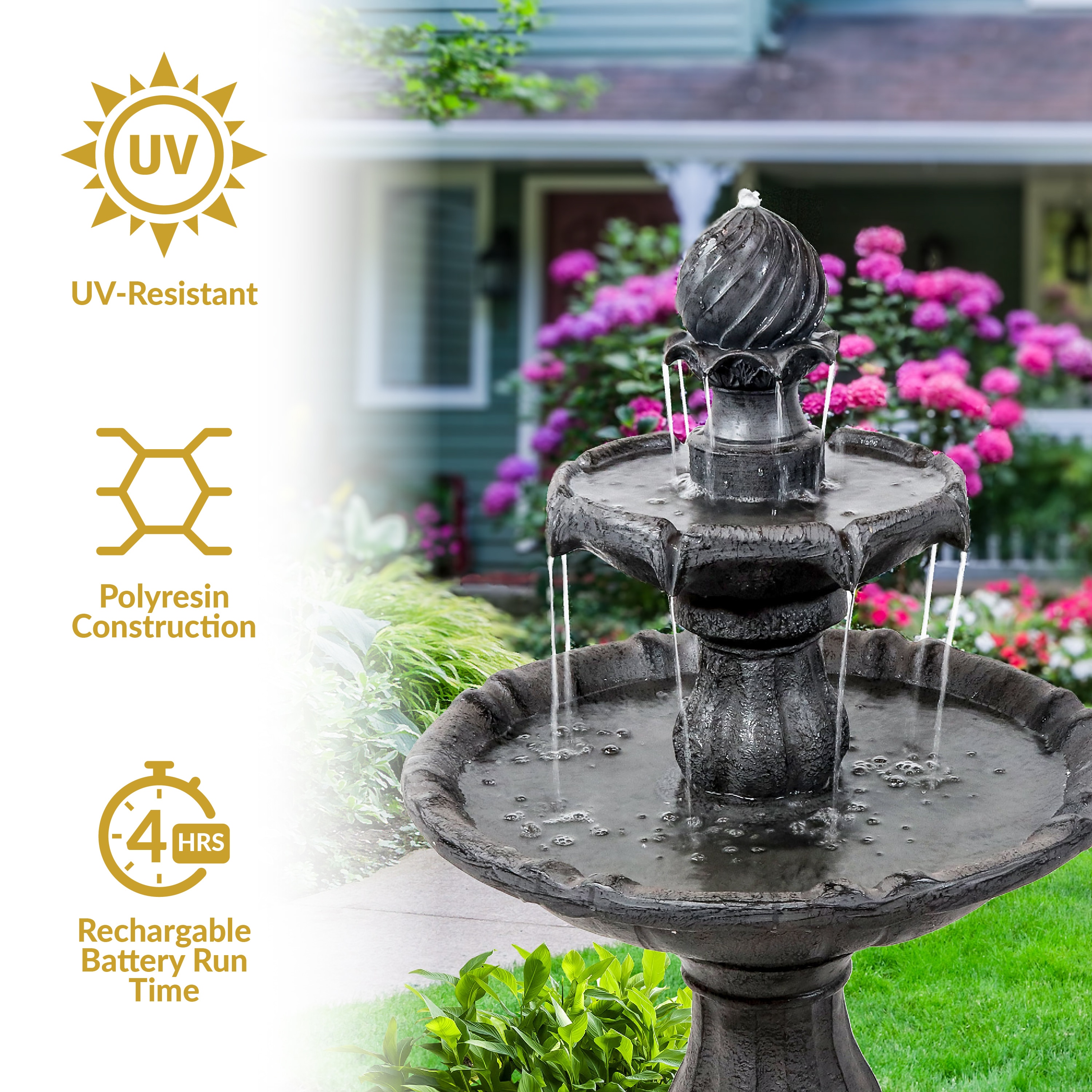 Sunnydaze Decor AMP-F802 BLK fountains - View #9