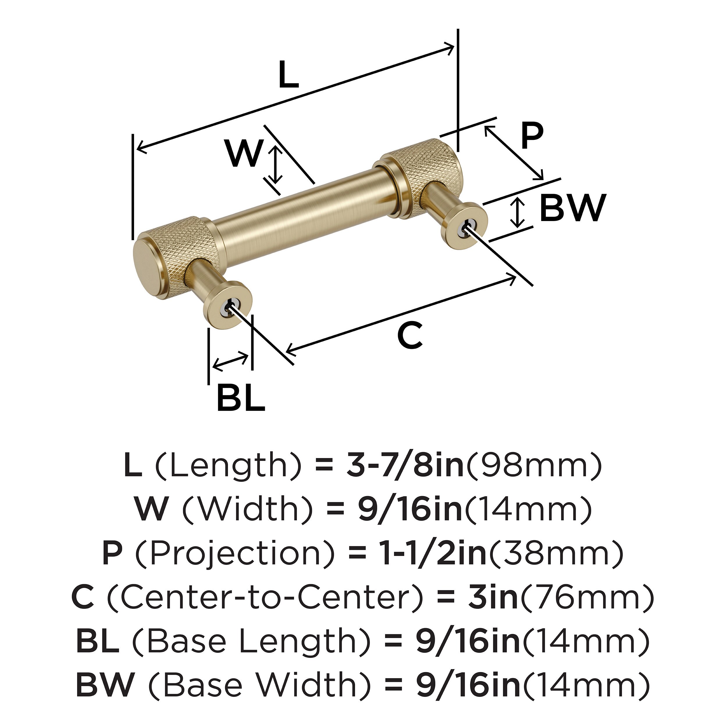 Amerock BP37742BBZ Cabinet-Pulls - View #4