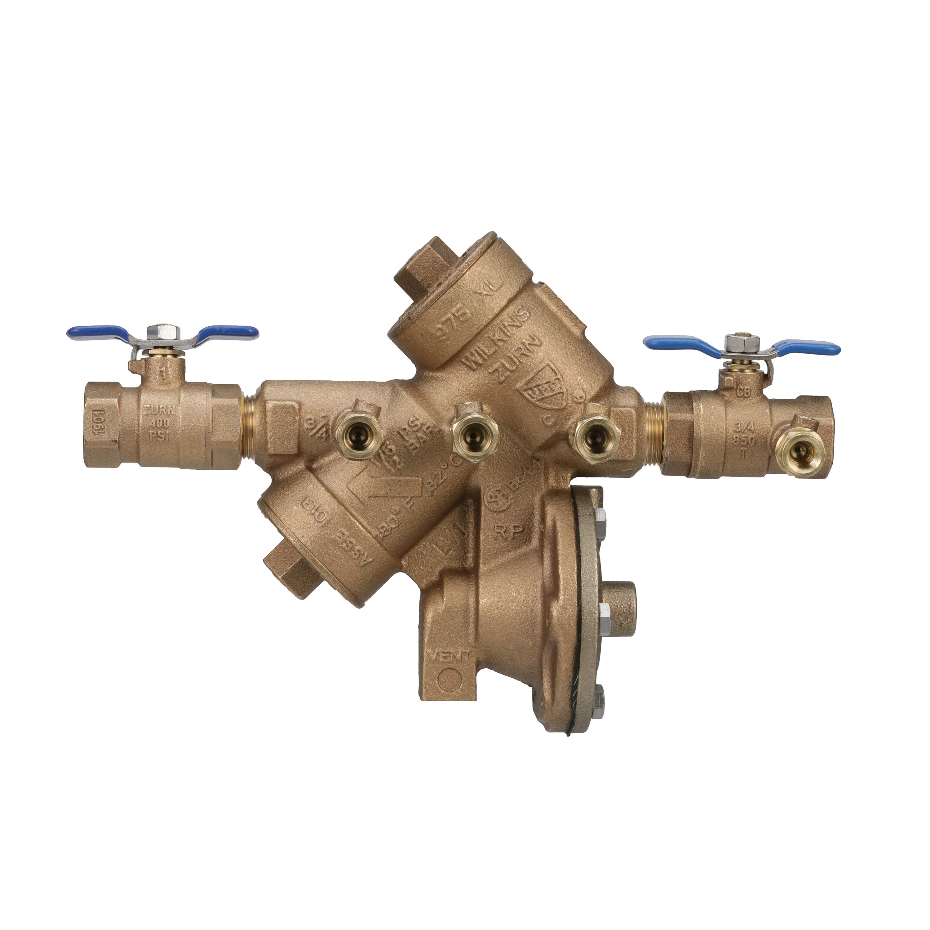 Zurn Wilkins 975 Series Brass FIP 3/4-in Reduced Pressure Backflow ...