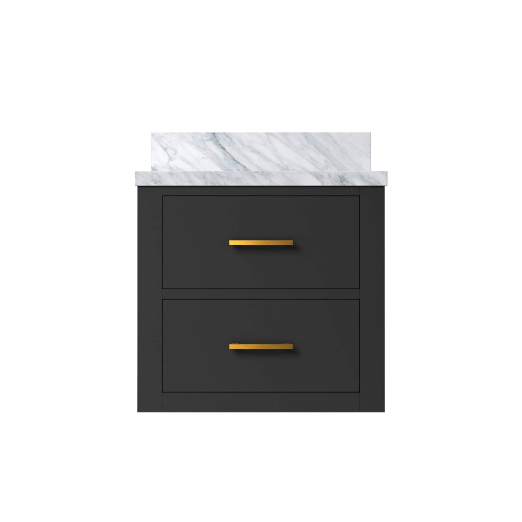 Lexora LVSO20SL500 Southold 20-in Black Single Sink Floating Bathroom Vanity with White Acrylic Top