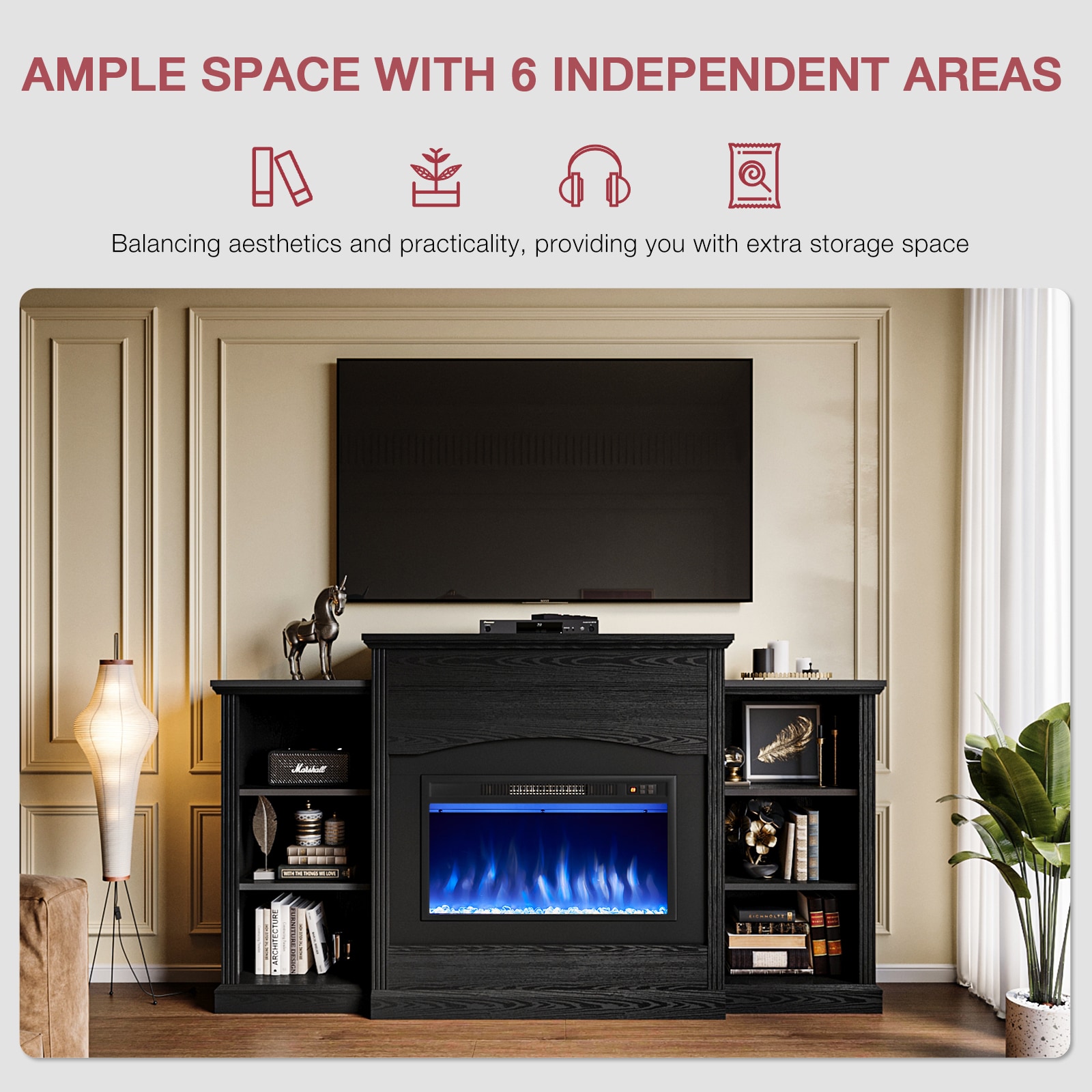 AOXUN H21015BR+H20015 Electric-Fireplaces - View #4