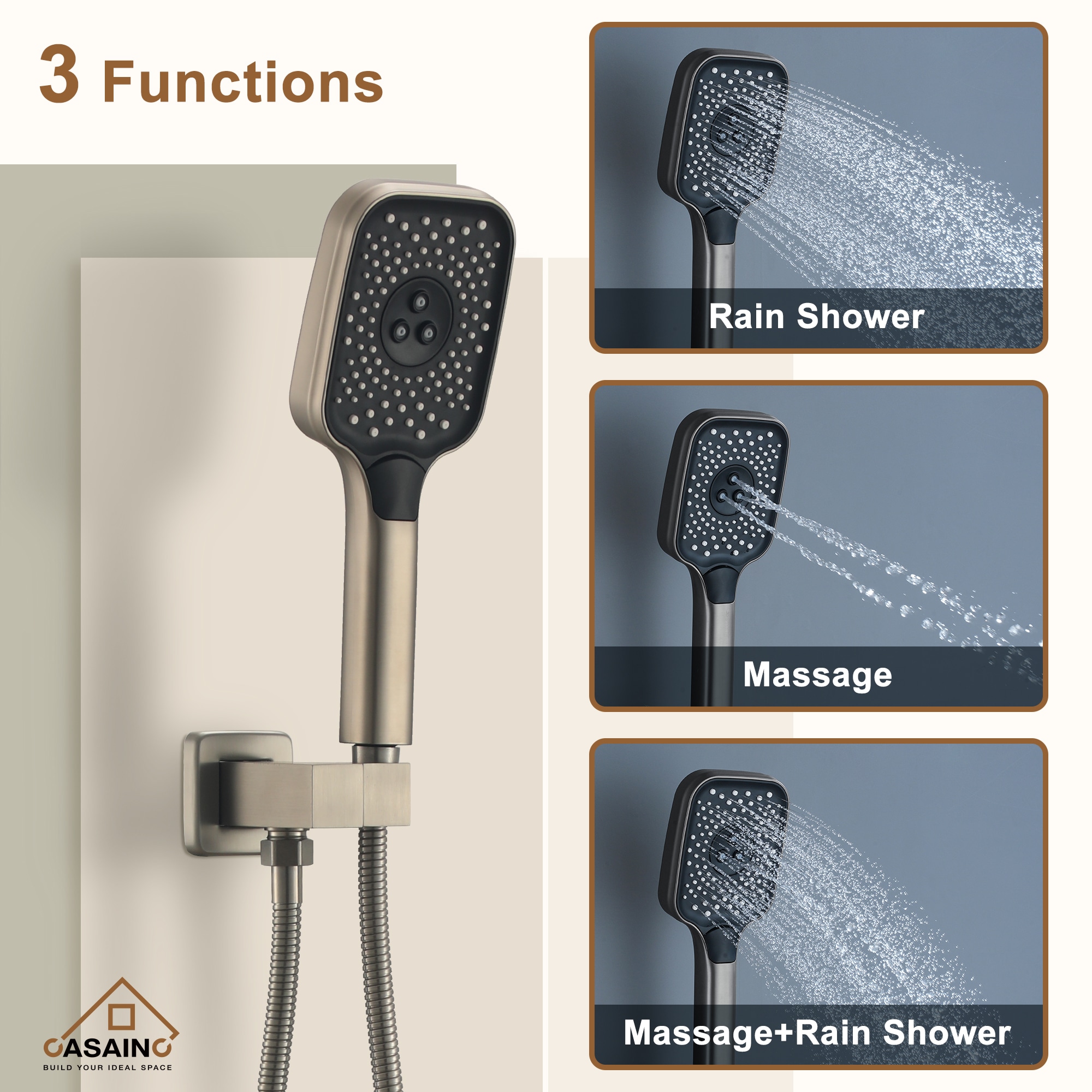 CASAINC CS6223-22BN Showerhead-Bar-Panels - View #9