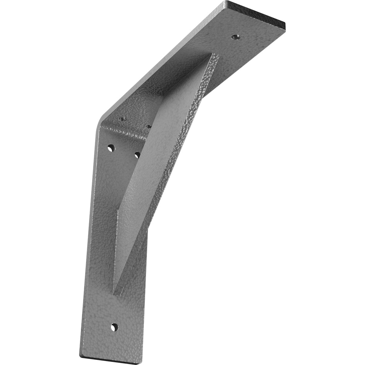 Ekena Millwork BKTM02X08X08TRHGY Traditional 8-in x 2-in x 8-in Gray Steel Countertop support bracket