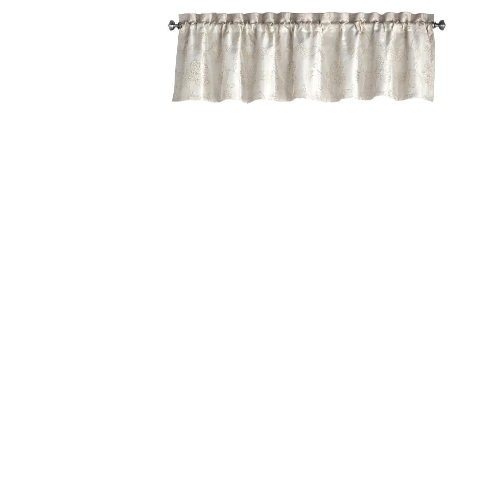 Eclipse 15654052018IVY Mallory 18-in Ivory Polyester Rod Pocket Valance