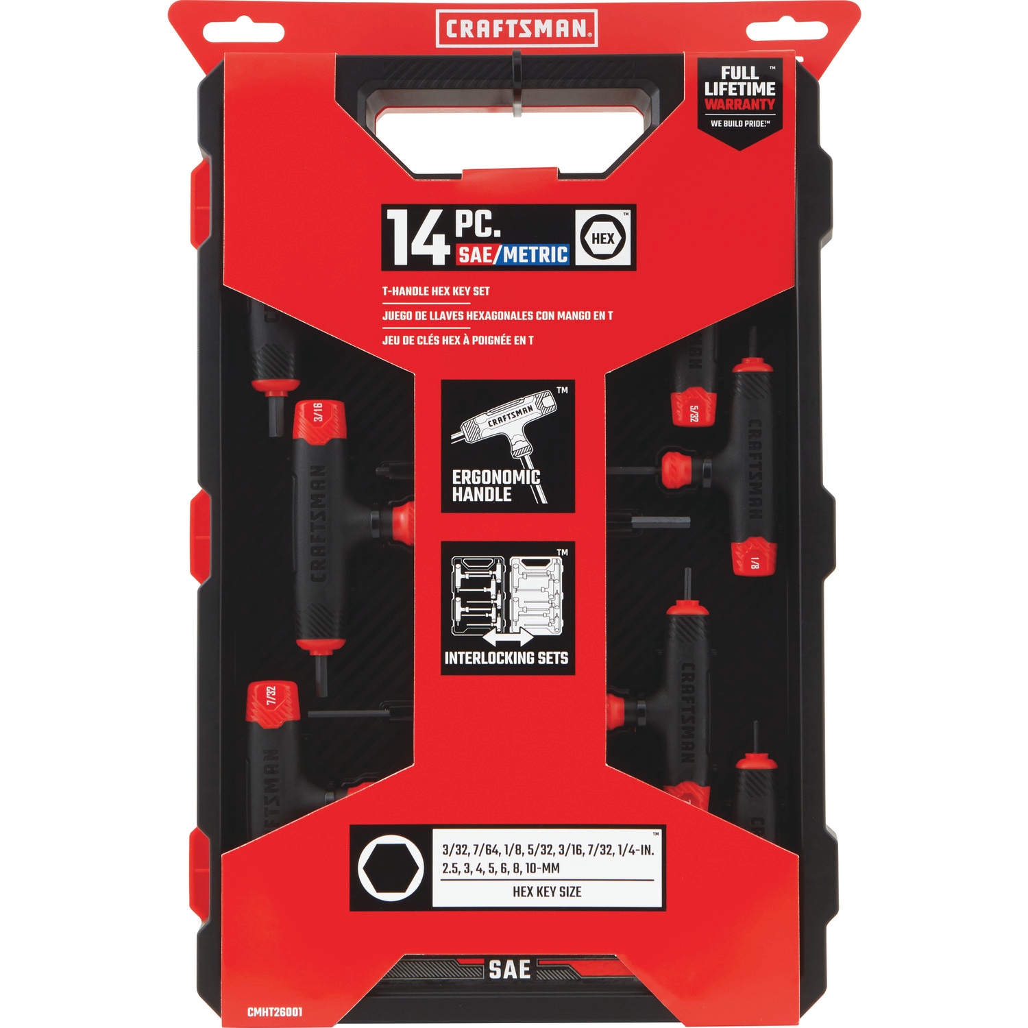 CRAFTSMAN 14-key Standard (Sae) and Metric Combination Hex Key Set