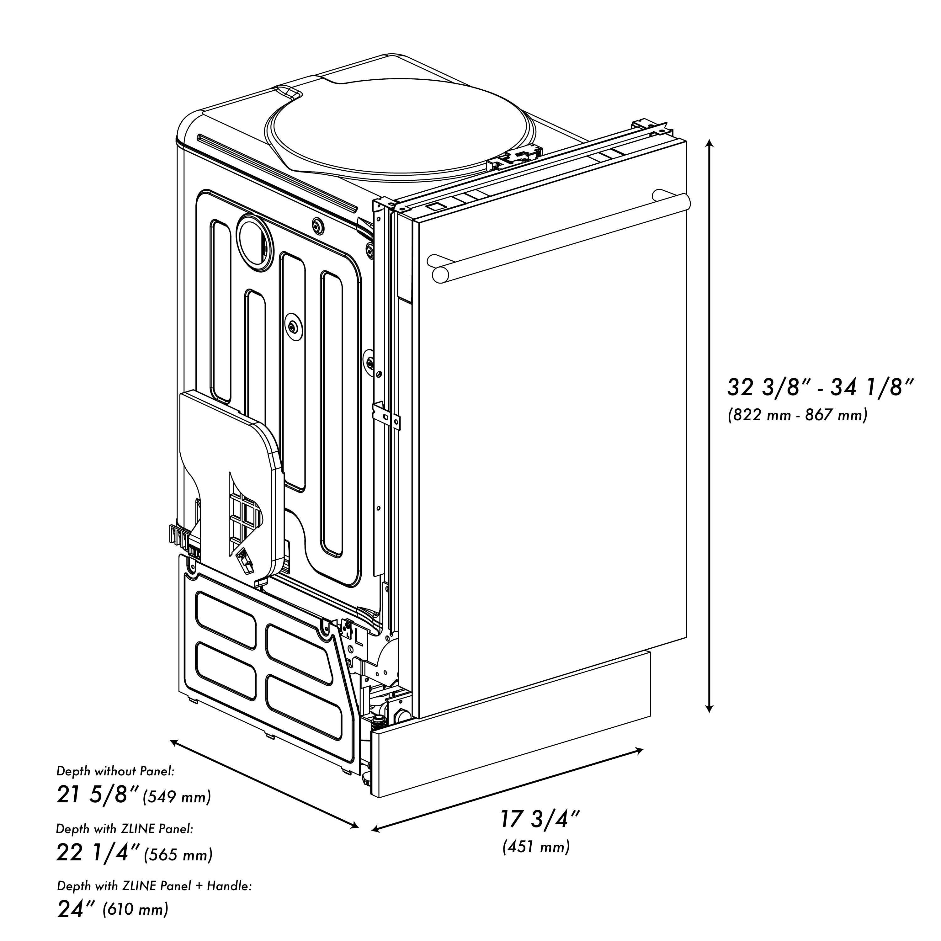 ZLINE 18 Dishwasher in Stainless Steel (DWV-304-18)