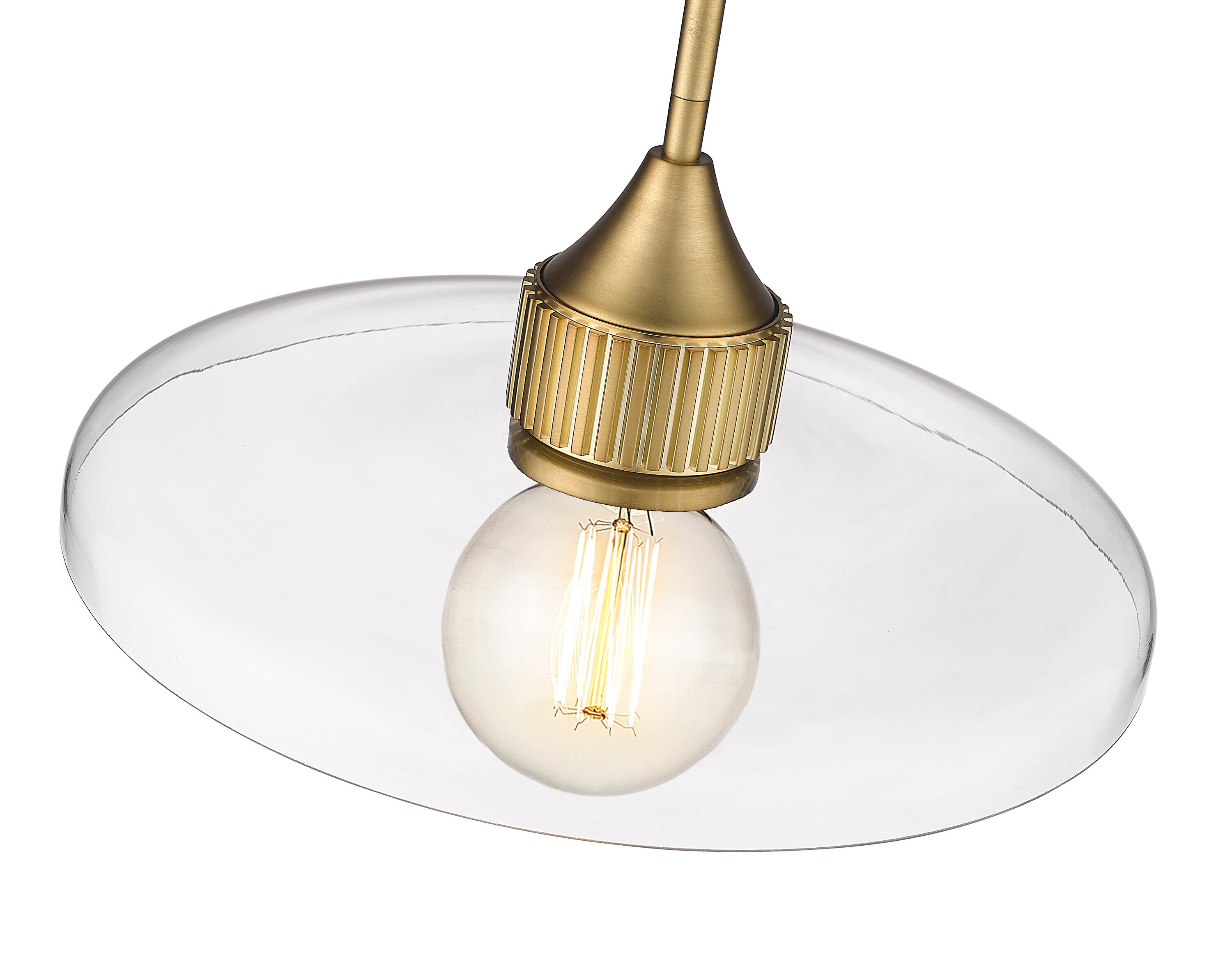 Olde Brass and Glass 14" Indoor/Outdoor Pendant Light