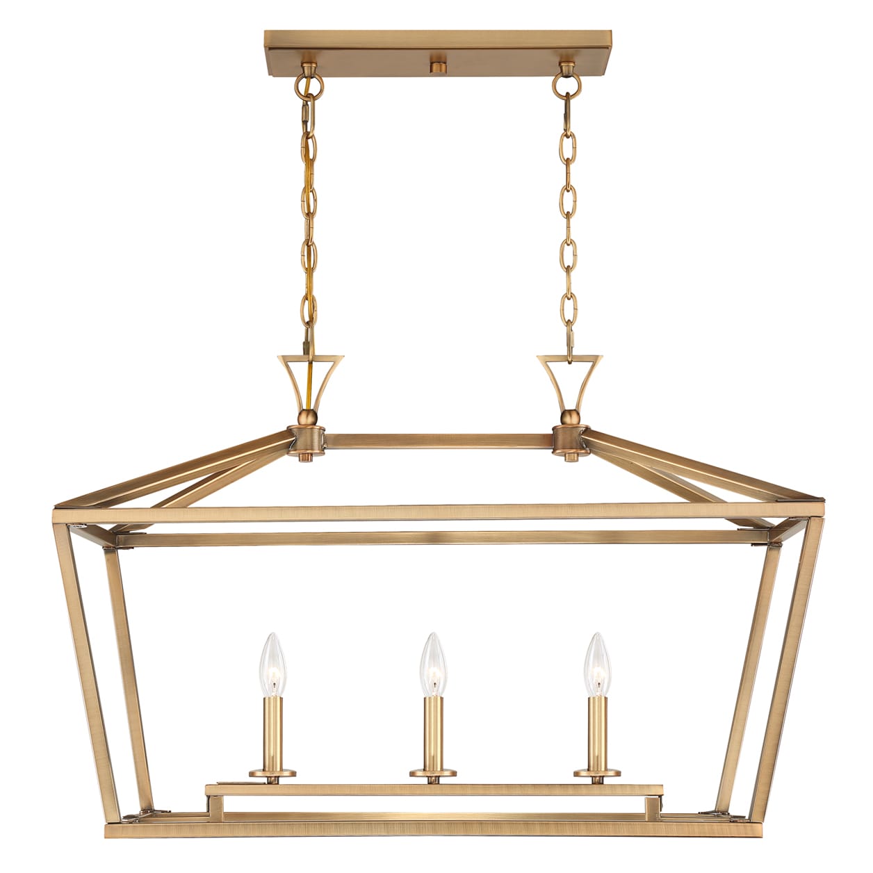 Savoy House Essentials 1-423-3-322 Essentials 3 -Light Brushed Brass Transitional For Use in Bedrooms, Dining Rooms, Foyers, Kitchens, Living Rooms Chandelier