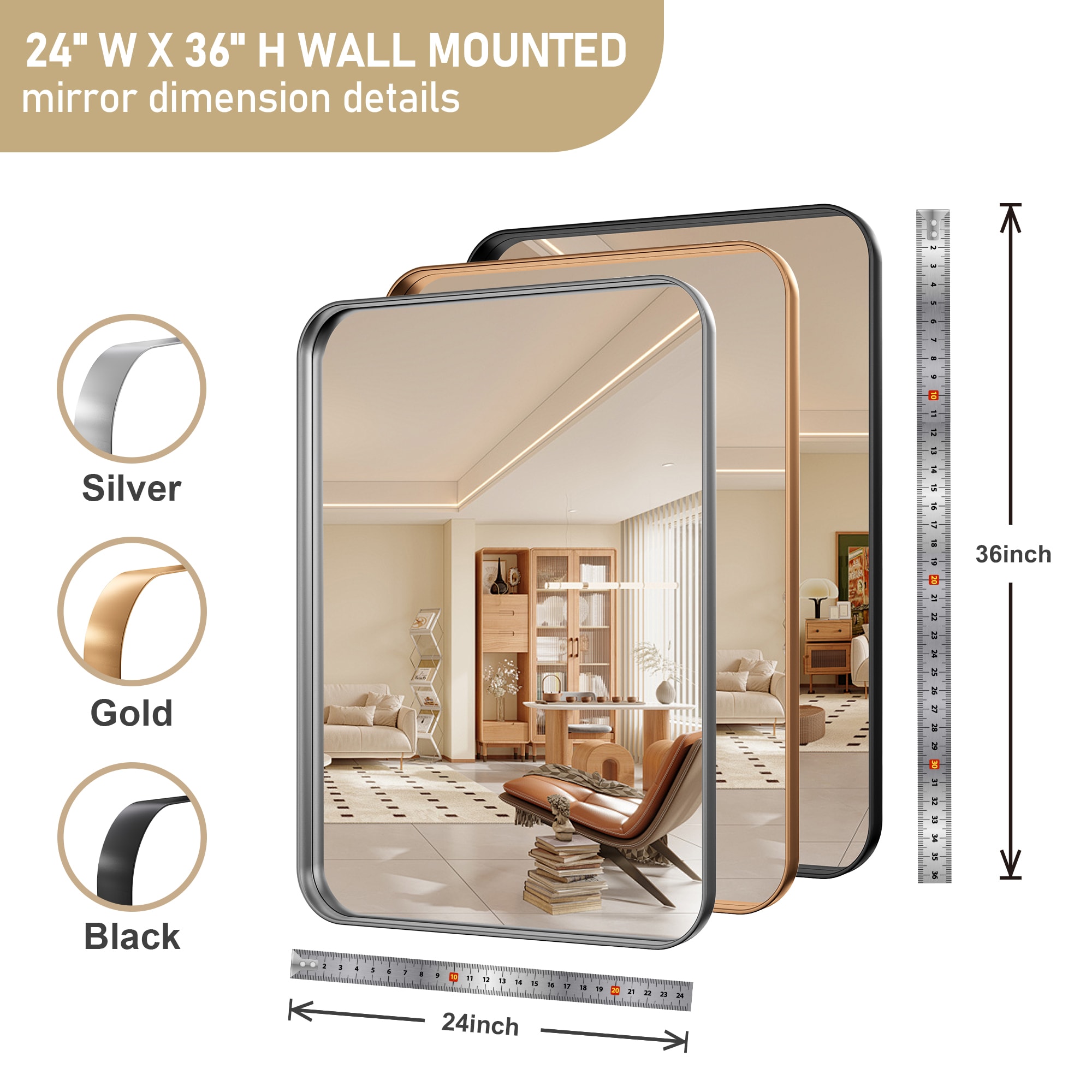 Clavie LS-24361-RSV Decor-Mirrors - View #9