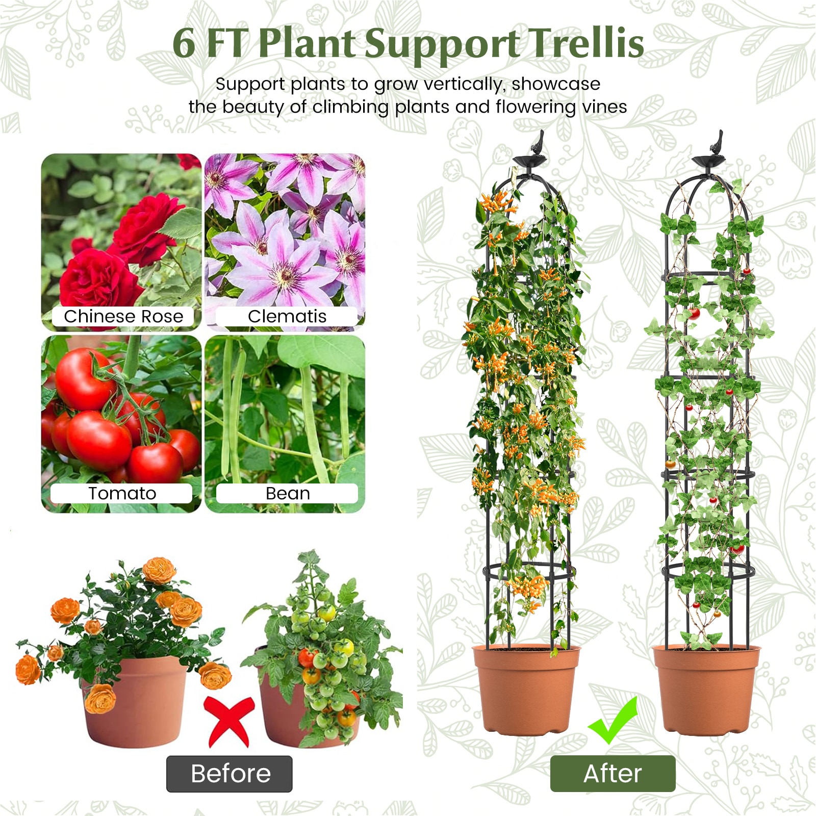 Poinic CWZT4164BK Garden-Trellis - View #5