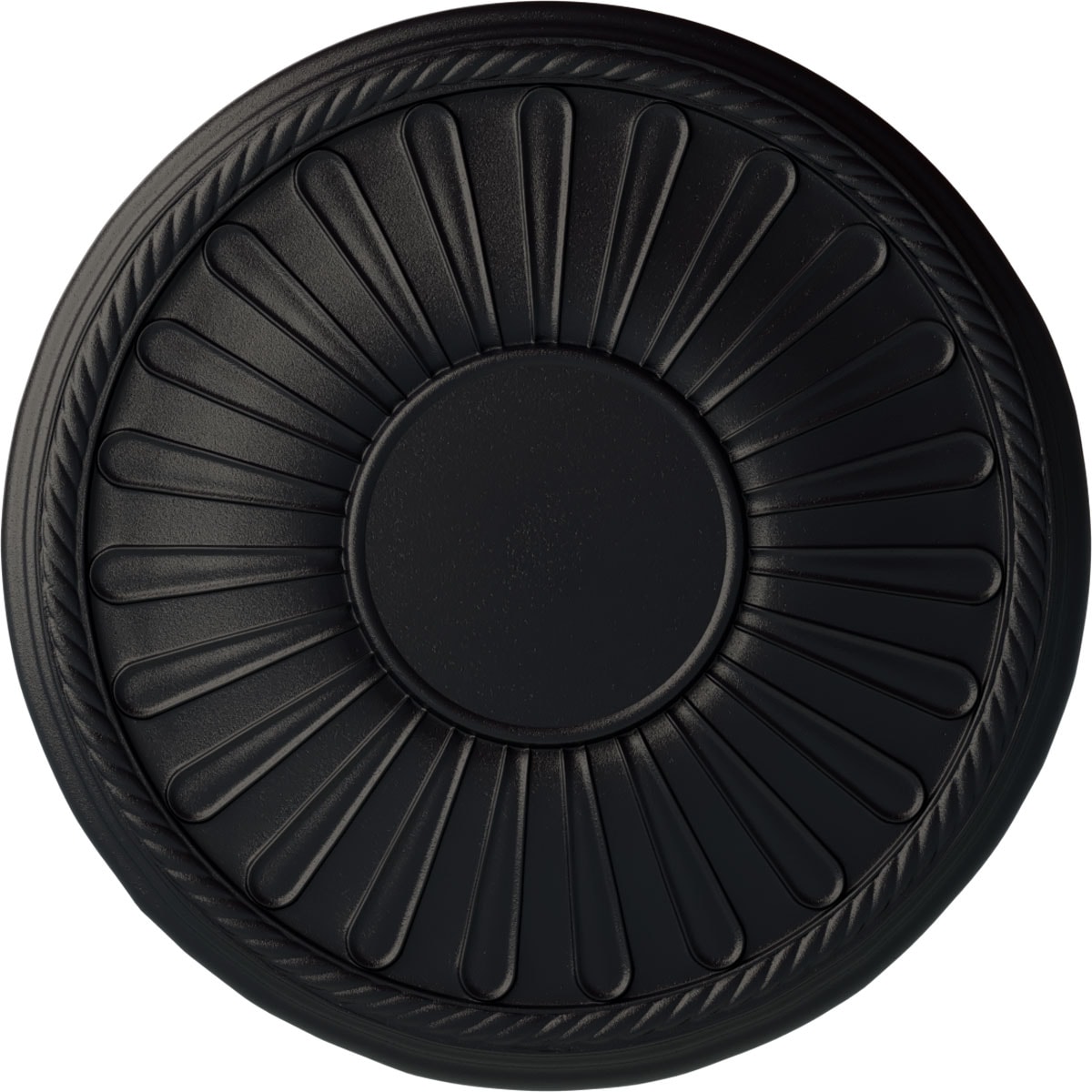 Ekena Millwork CM22LNSGS Leandros 22.875-in W x 22.875-in L Painted Steel Gray Polyurethane Whole Ceiling Medallion