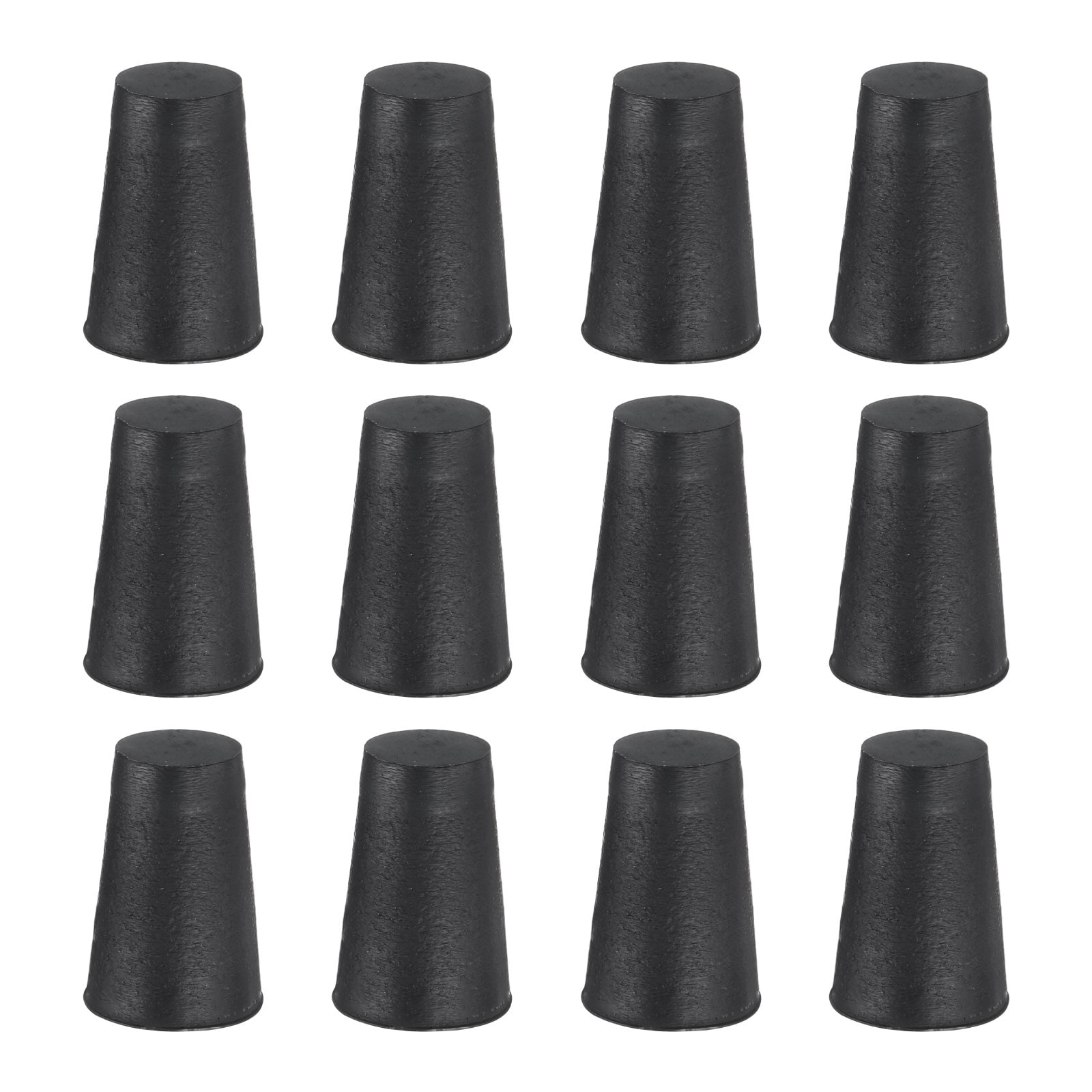 Unique Bargains - 12pcs Silicone Rubber Tapered Plug 12mm to 17mm High-Temperature Solid Rubber S...