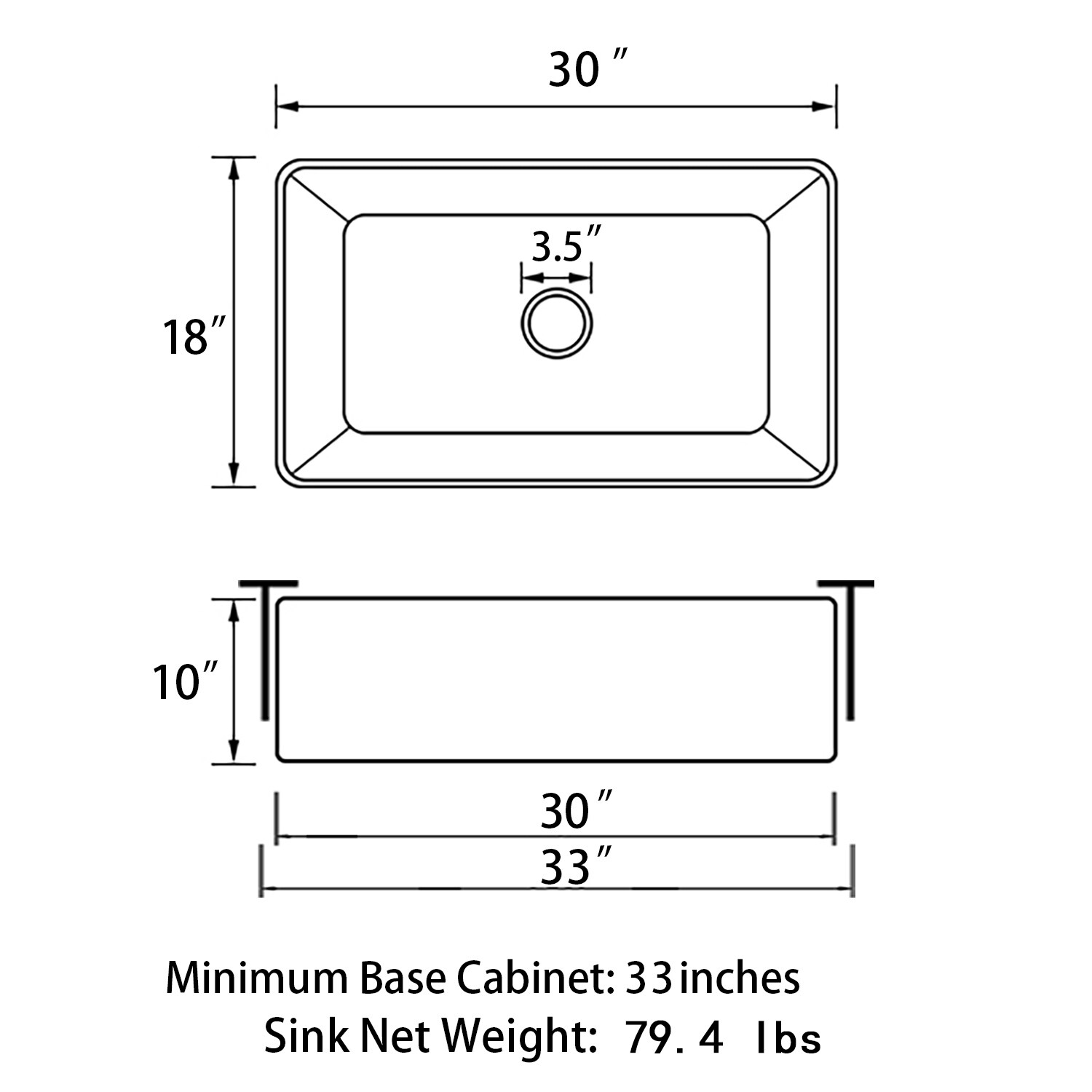Sinber F3018S-OLR Kitchen-Sinks - View #8
