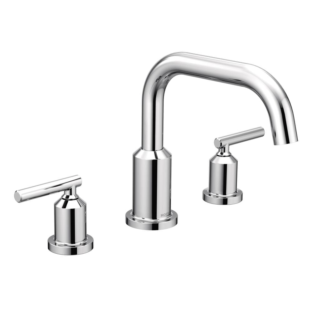 Moen T961 Gibson Chrome 2-handle Deck-mount Roman Low-arc Bathtub Faucet