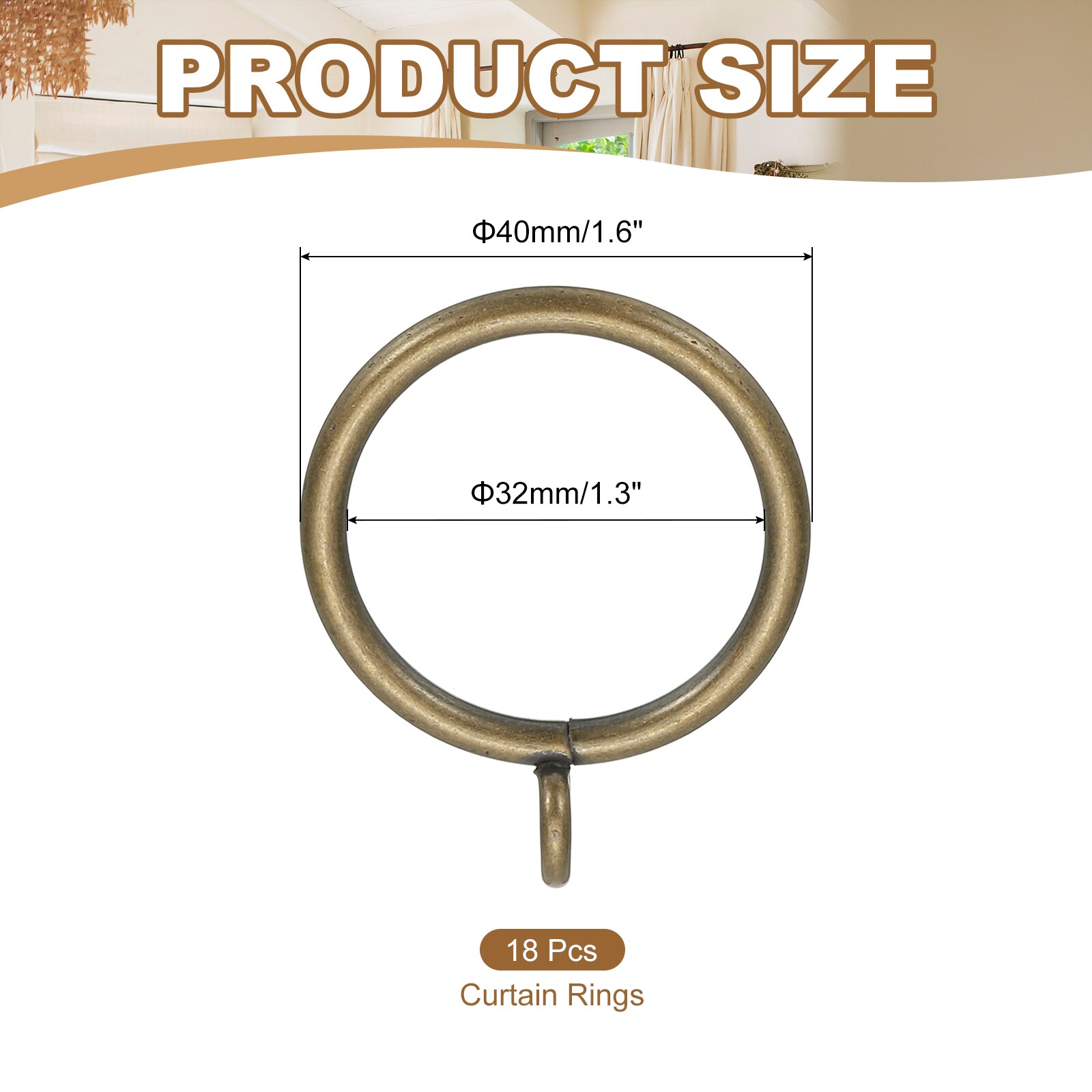 PATIKIL S25093001UX7565 Curtain-Rings - View #2