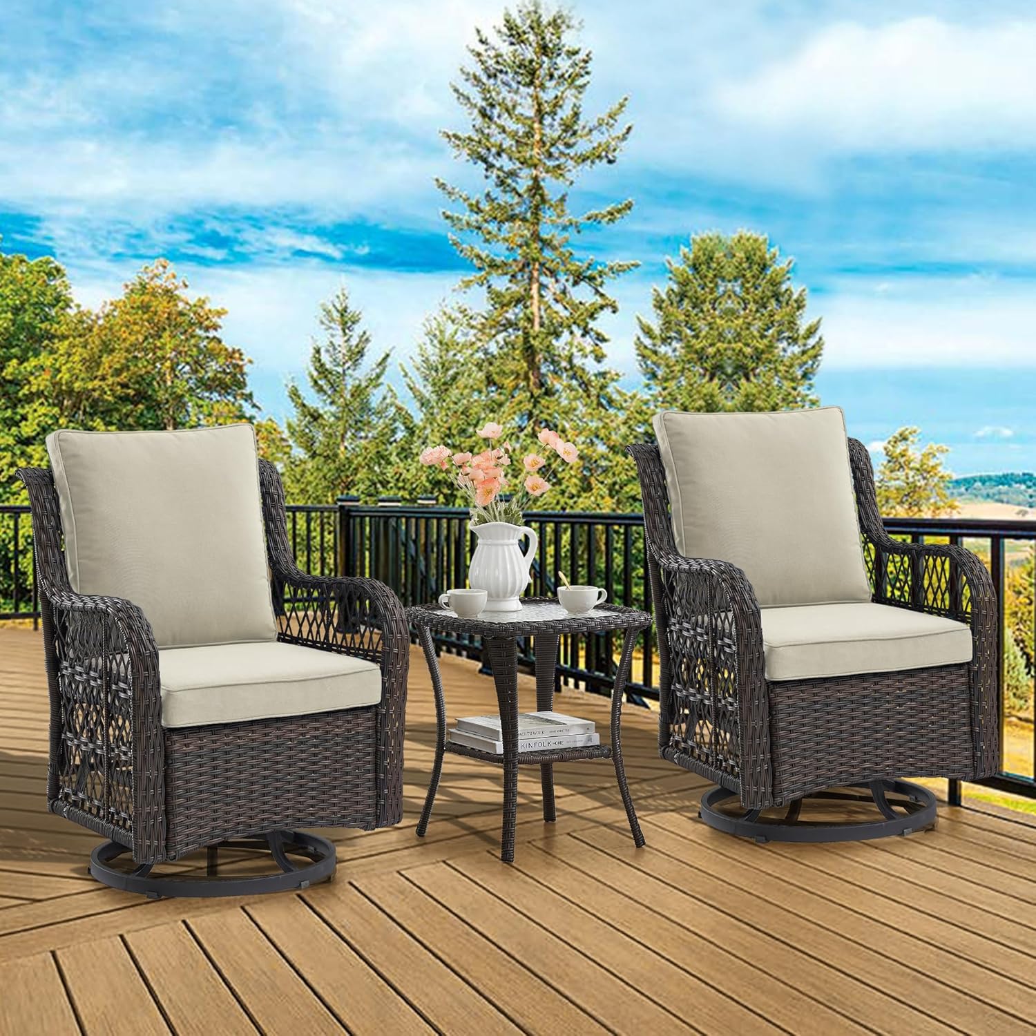 Garvee LS-PATIOSET12QBEIGE Patio-Conversation-Sets - View #3