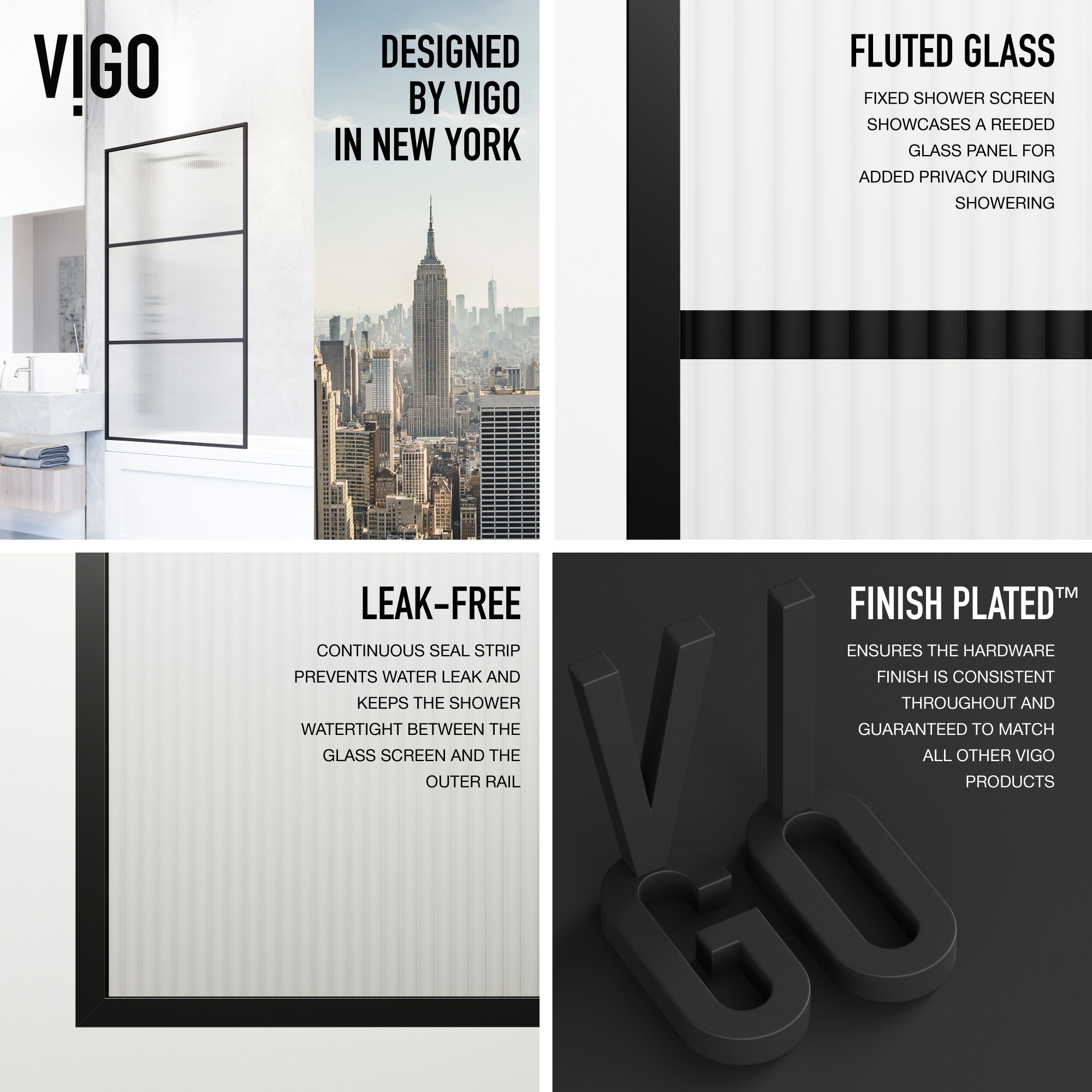 VIGO VG6090MBFL3462 Bathtub-Doors - View #5