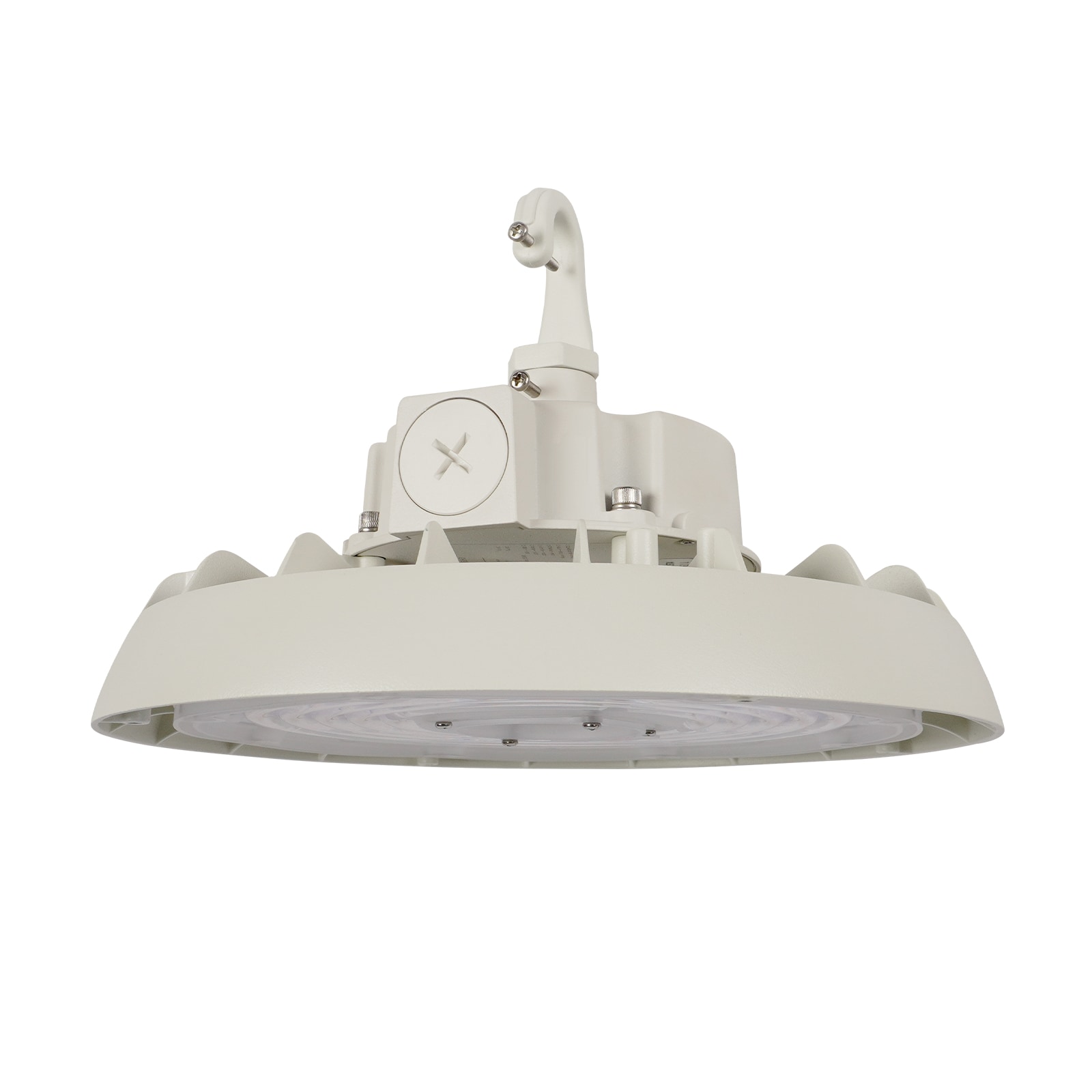 Elephant Depot 12.8 inch Integrated LED UFO High Bay Light Fixture White Garage Light Up to 33600 Lumens 4000K 5000K 0 to 10 Volt Dimmable