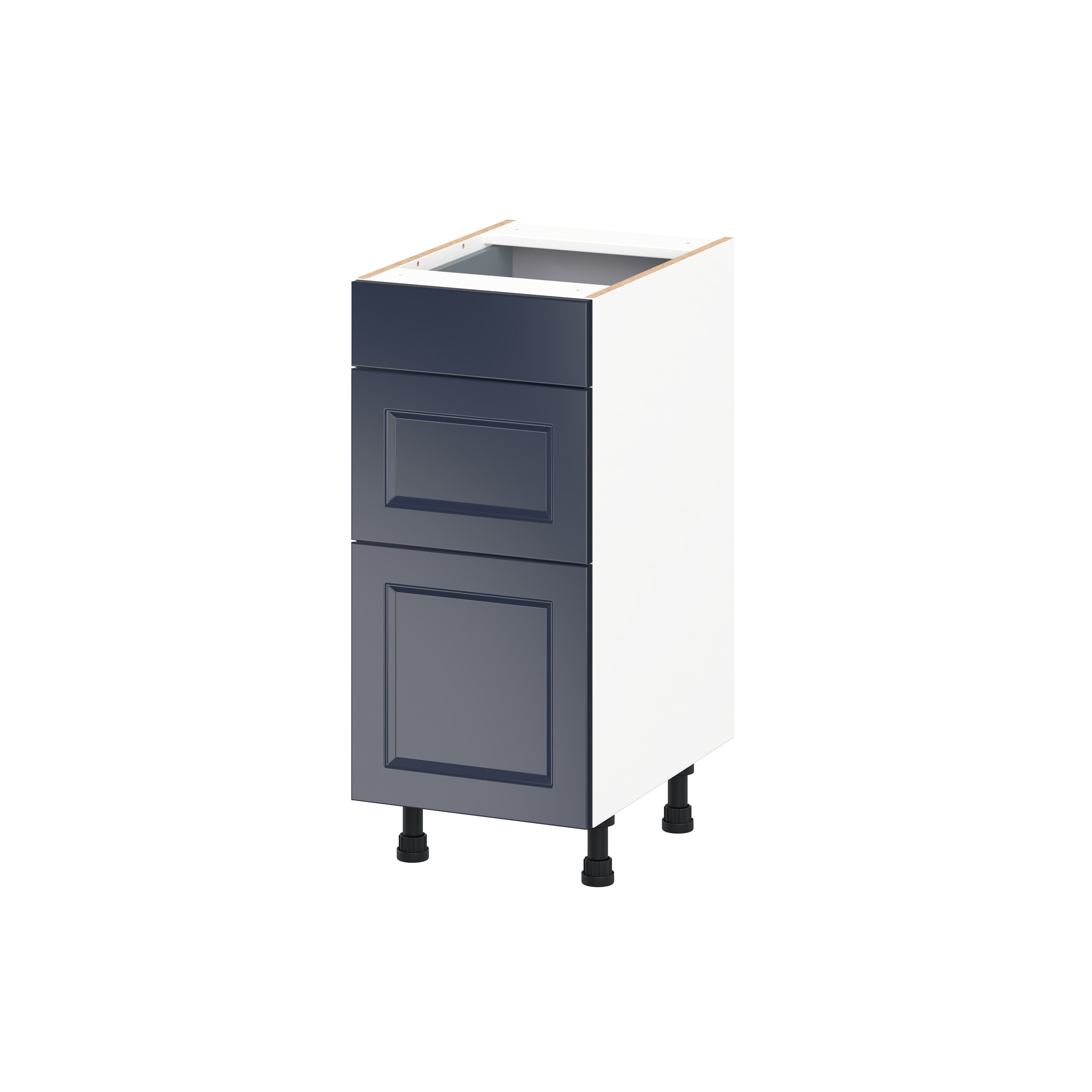 Hugo&Borg DSV3D15-LO Lorette 15-in W x 34.5-in H x 21.83-in D Navy Blue 3 -Drawers Drawer Base Fully assembled Cabinet Recessed Panel Shaker