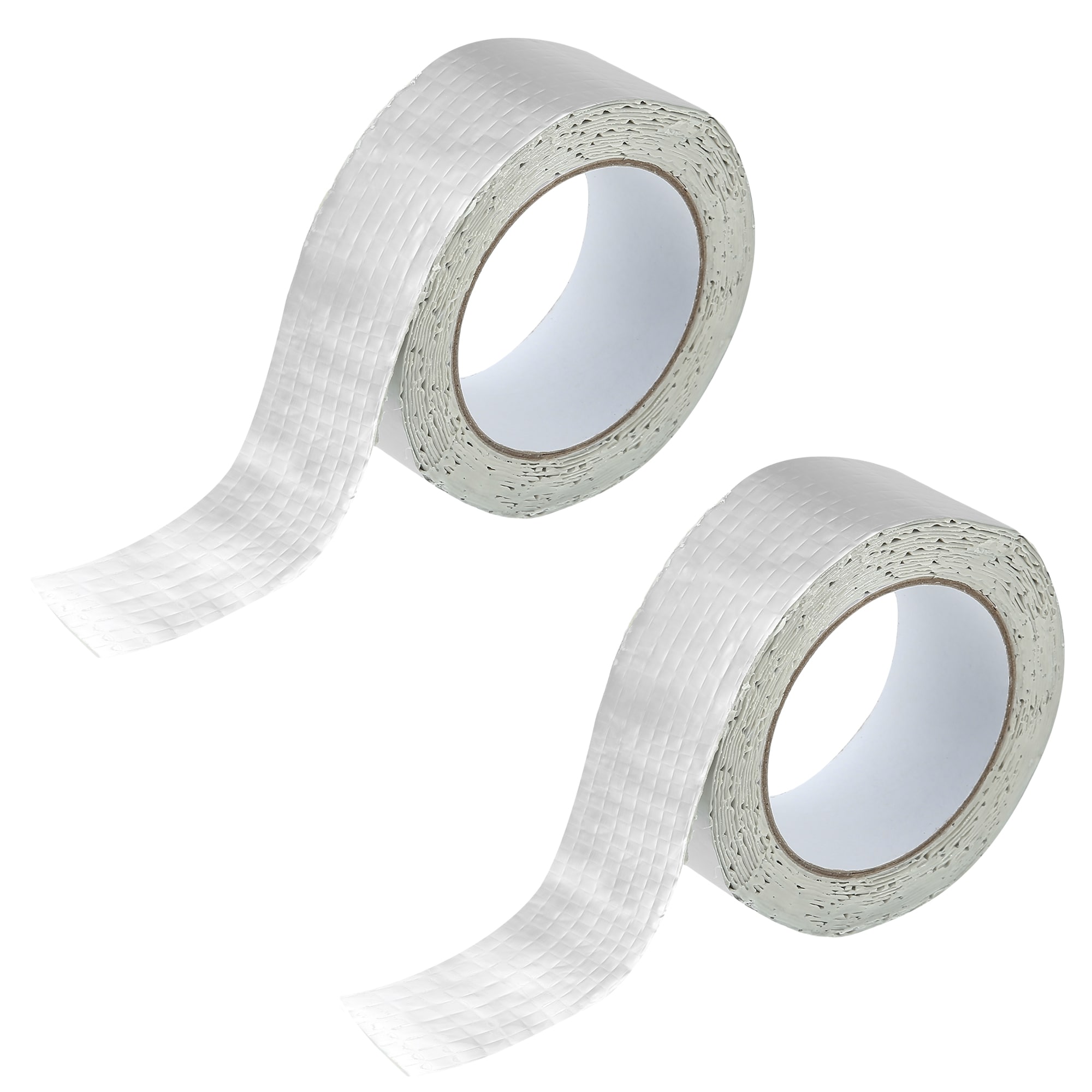 Unique Bargains 2pcs Waterproof Tape for RV Cars Boats Pipe Window Metal Water Leaking Aluminum Foil Butyl Tape Silver Tone 1.77-Inch