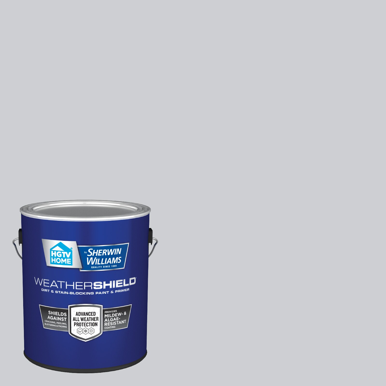 HGTV HOME by Sherwin-Williams Weathershield Satin Silver Leaf 4006-1a Latex  Exterior Paint + Primer (1-Gallon) in the Exterior Paint department at