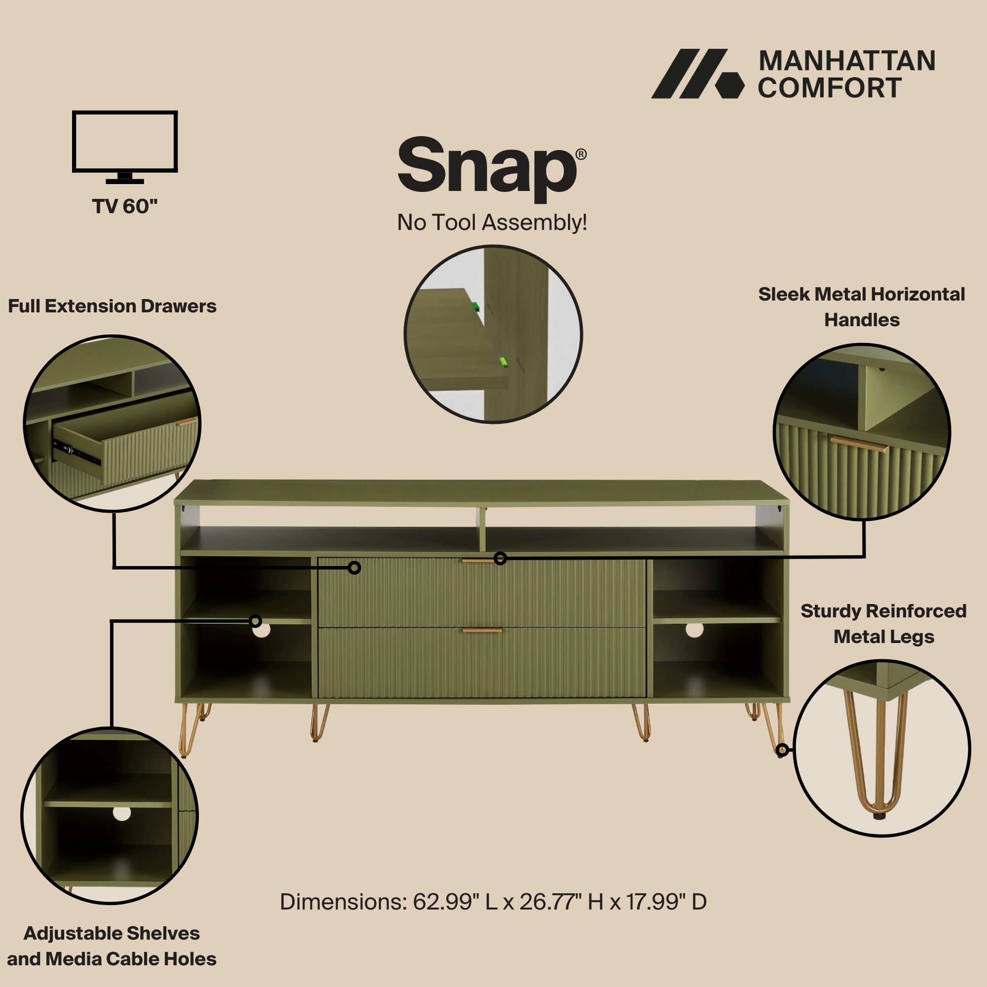 Manhattan Comfort TV001-OG Tv-Stands - View #4