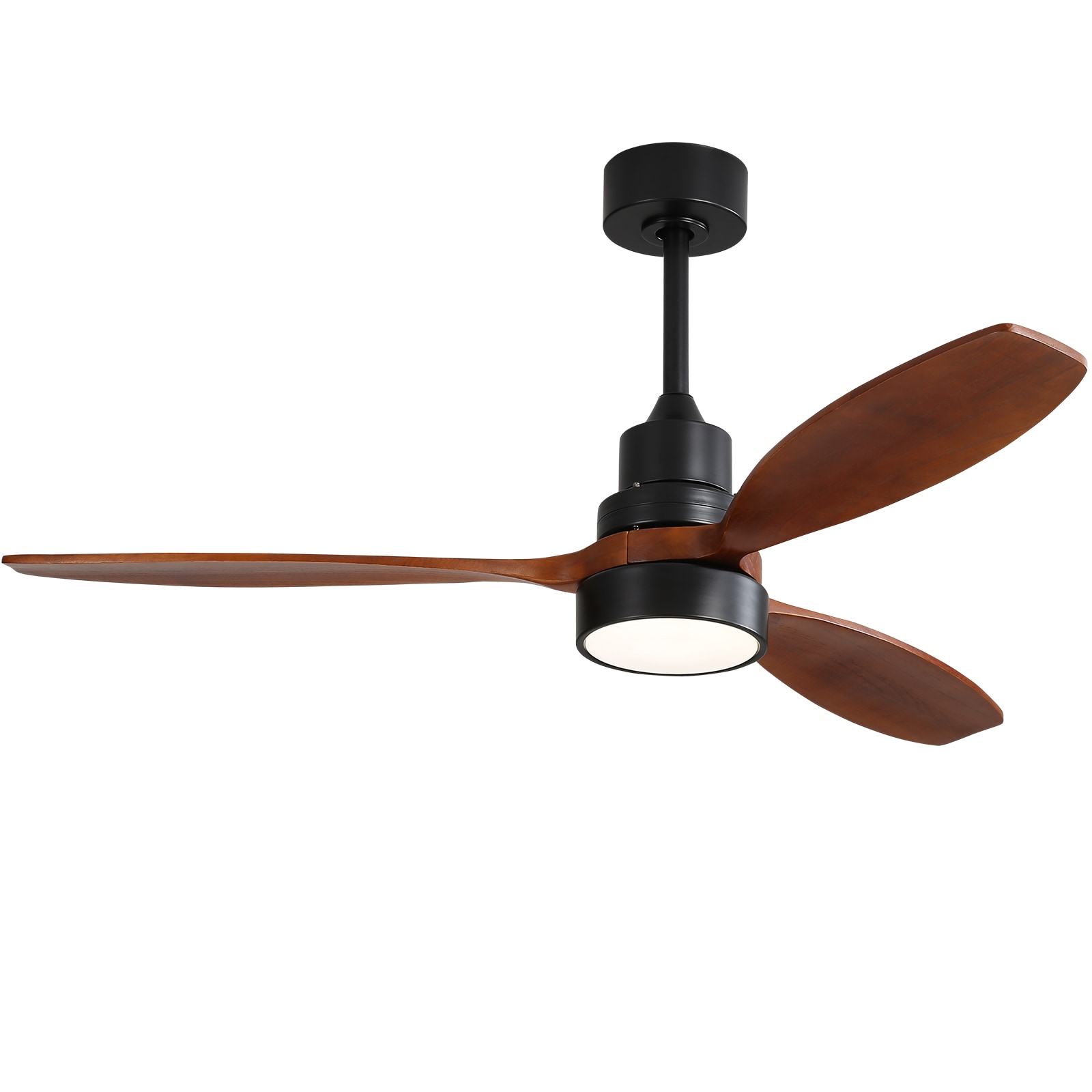 LOVMOR SF-H-W934P146035 Energy Efficient DC Ceiling Fan Remote Wood Blades Matte Black Reversible