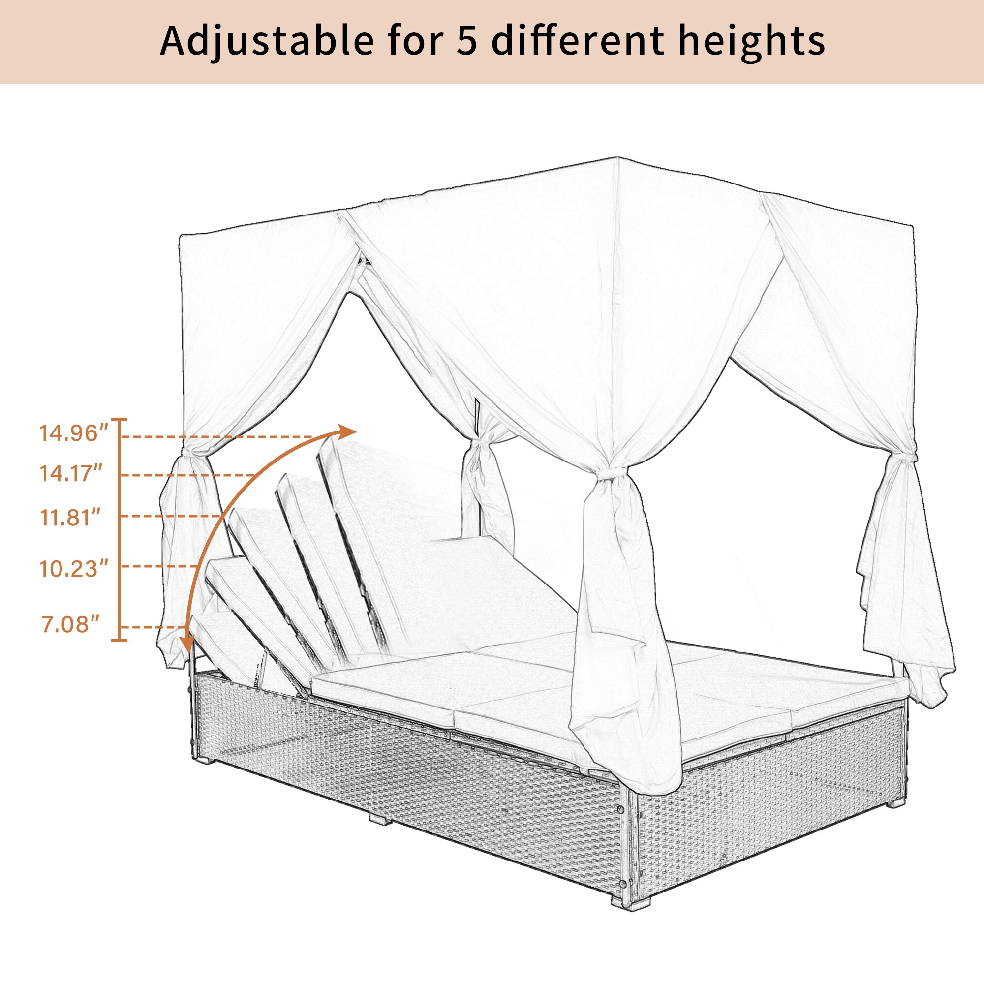 WELLFOR GGJOU004OR Patio-Sofas-Daybeds - View #6