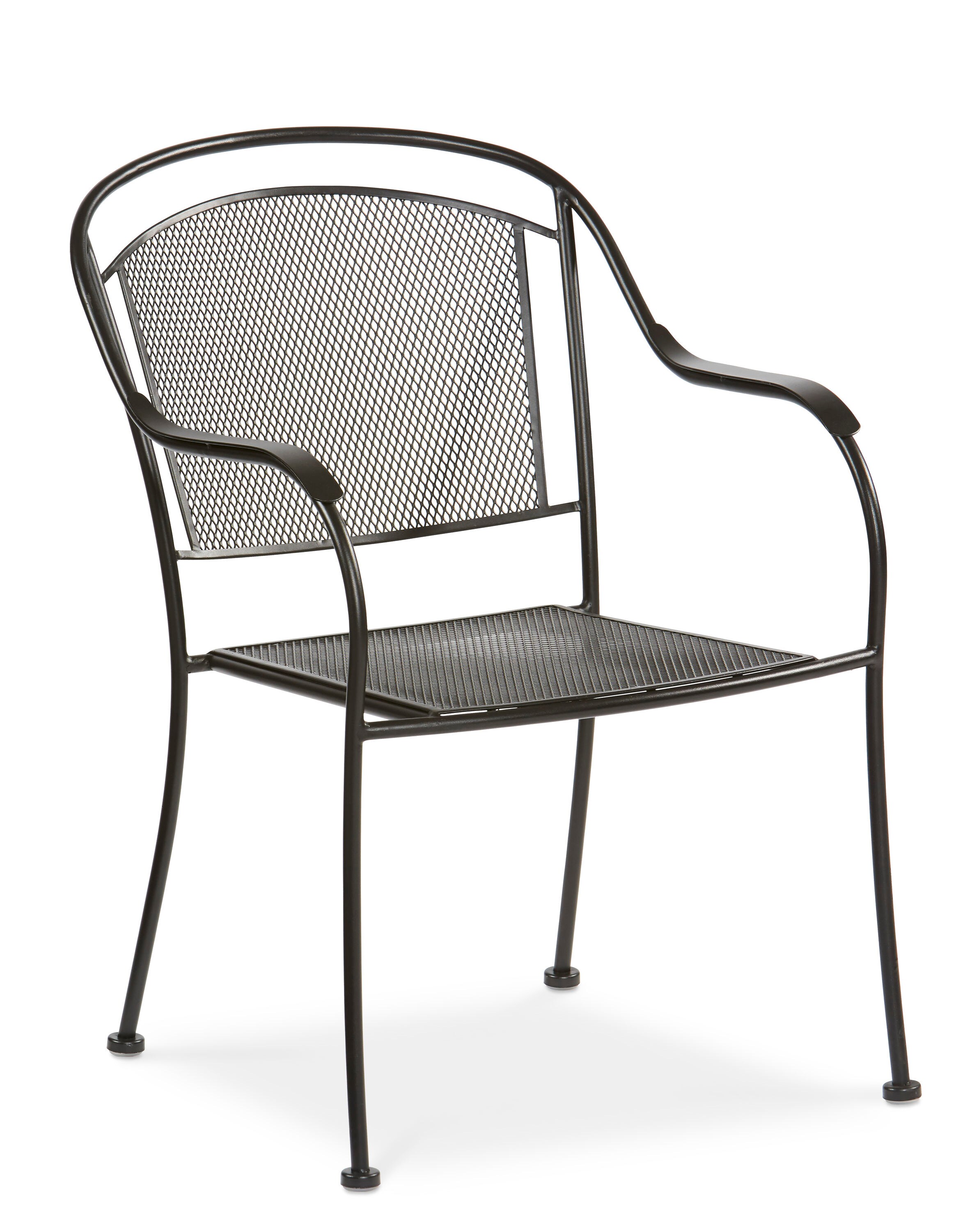 Metal Frame Stationary Dining Chair, Garden Treasures Stackable Metal Spring Motion Dining Chairs With Mesh Seat