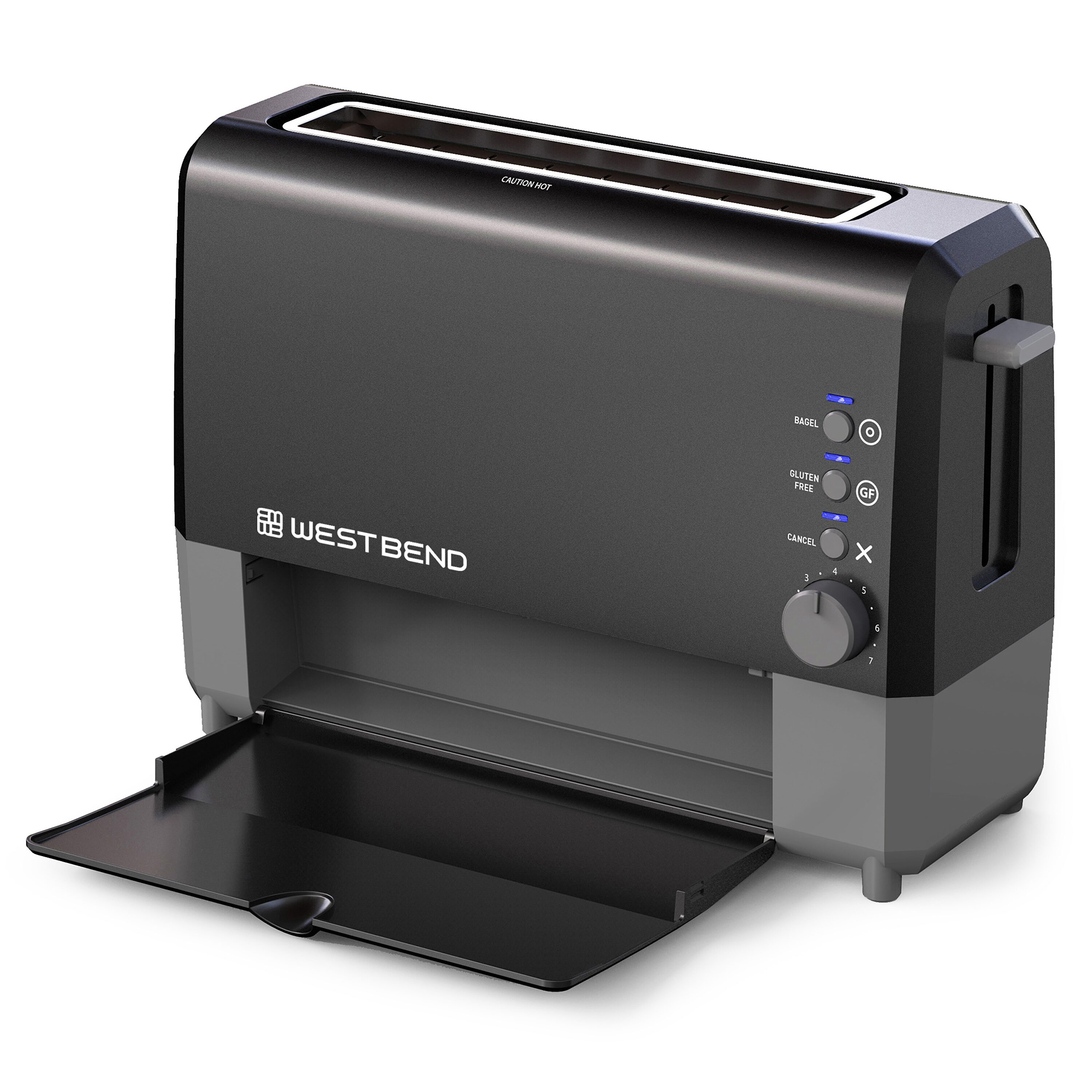 Black & Chrome Toaster - Blender Market