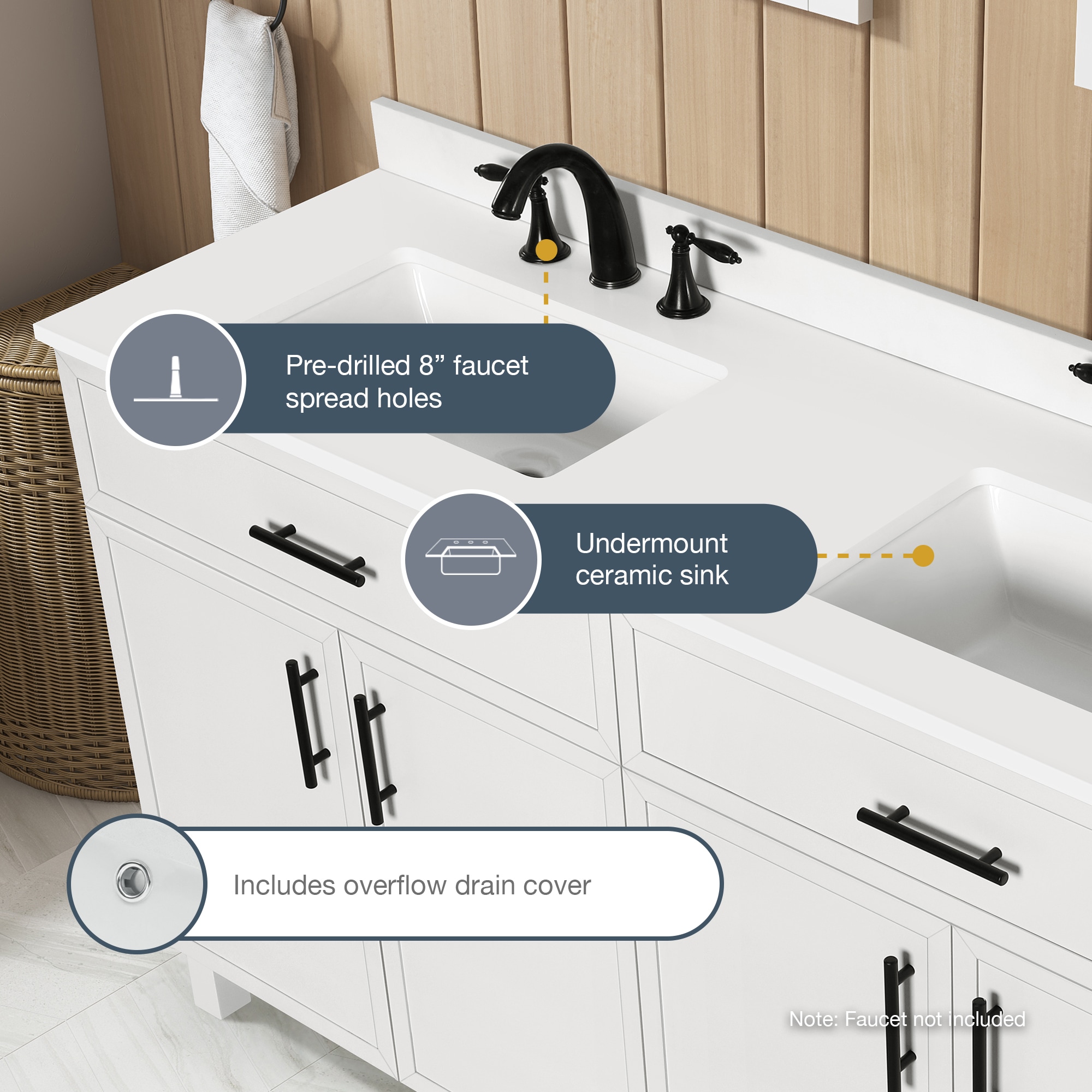Style Selections DOLTON 60W Bath-Vanity-Combo - View #6