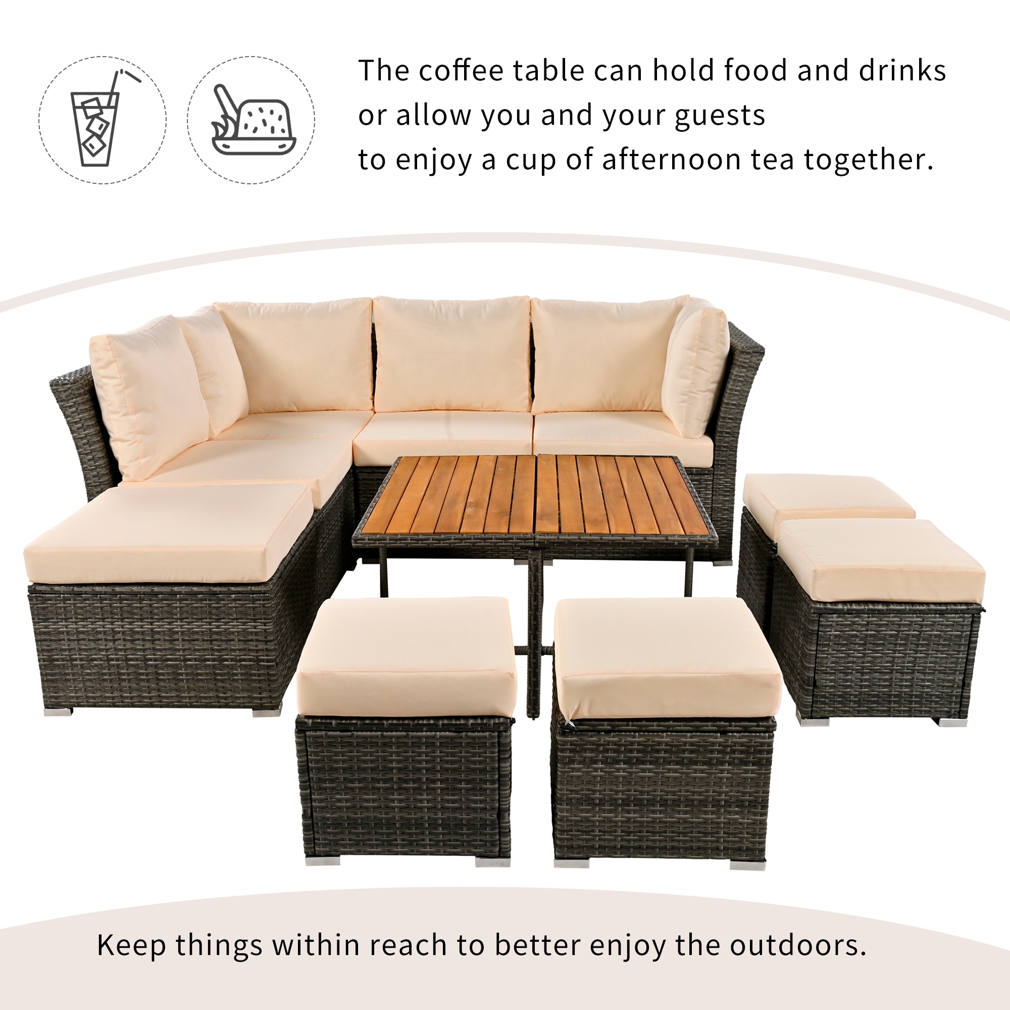 Forclover ALUS-378WH Patio-Conversation-Sets - View #5