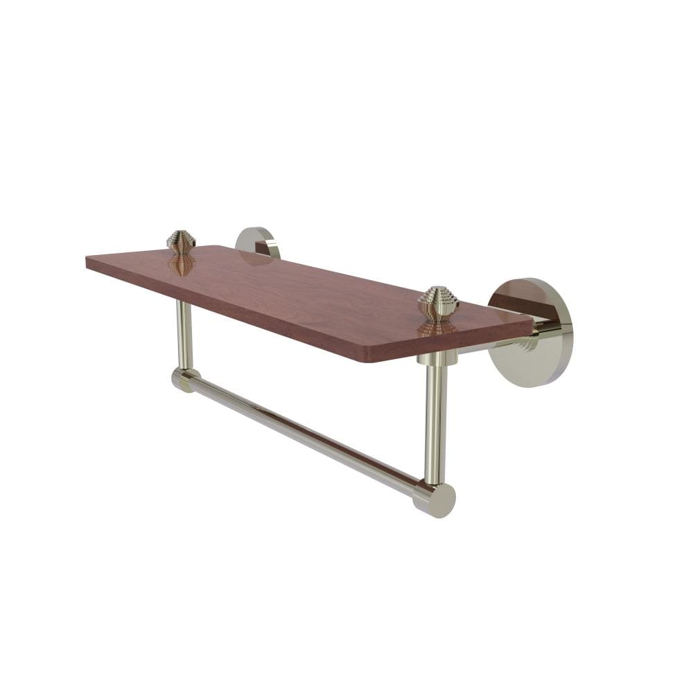 Allied Brass SB-1TB-16-IRW-PNI Southbeach Polished Nickel Wall mount Bathroom Shelf ( 16-in x 5-in x 5-in )
