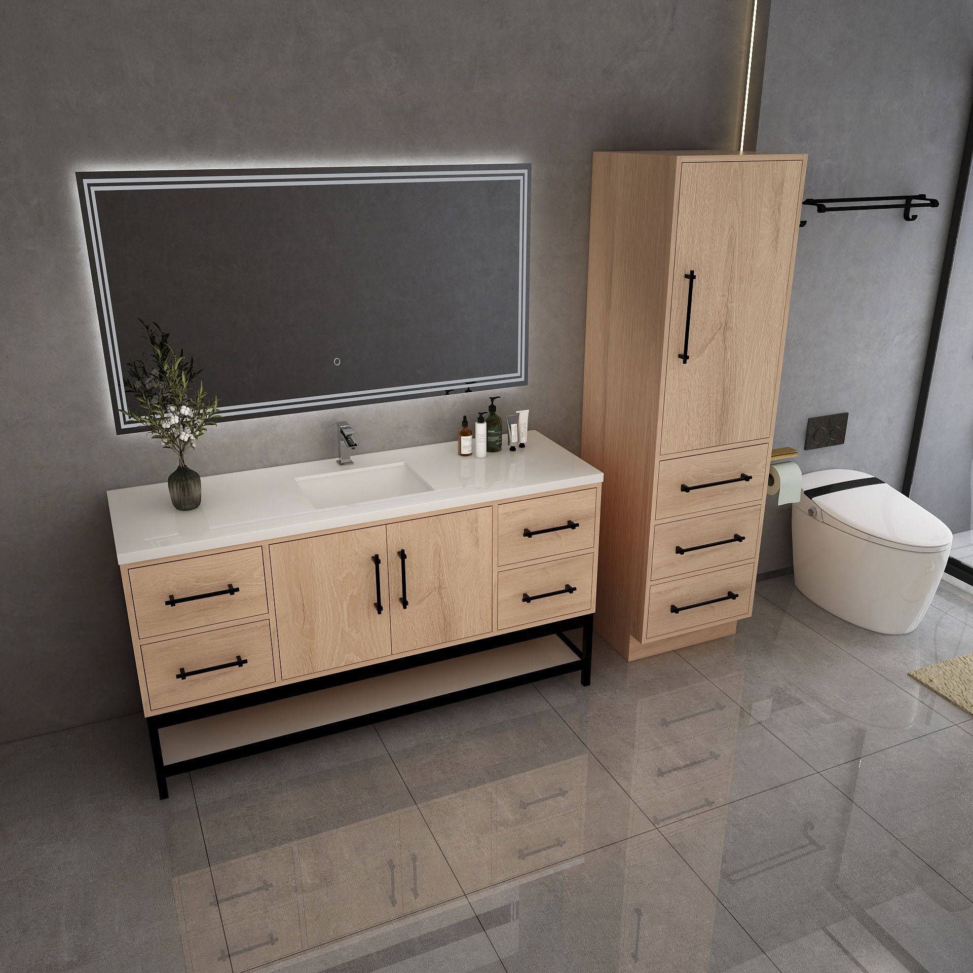 BV Better Vanity VICTORIA60SFM-RO Bath-Vanity-Combo - View #6