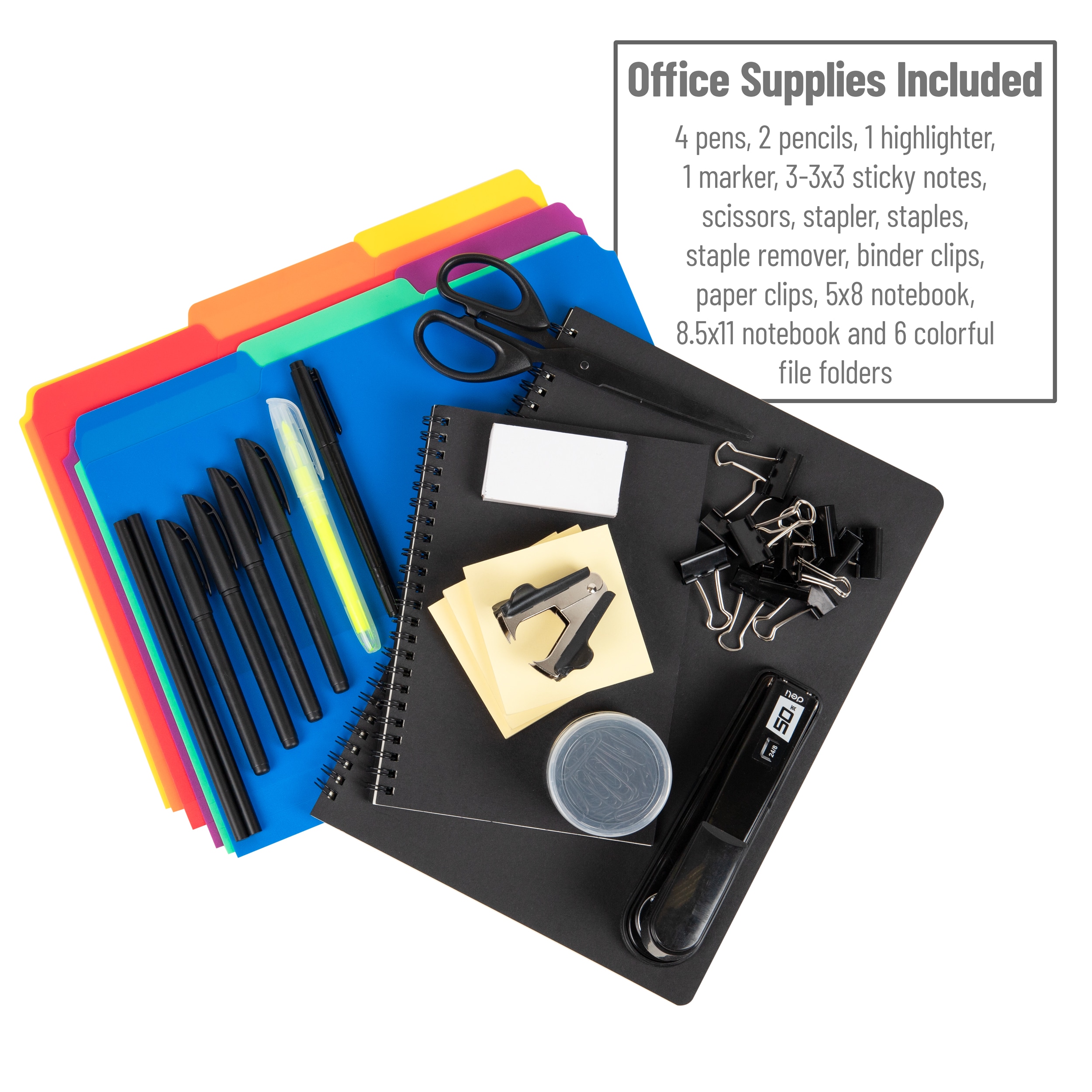 Black Metal Mesh Multi-Supply Desktop Organizer