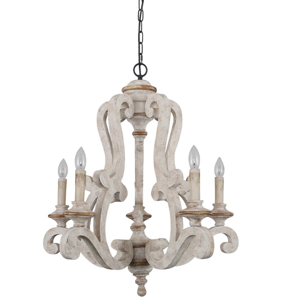 farmhouse chandelier white