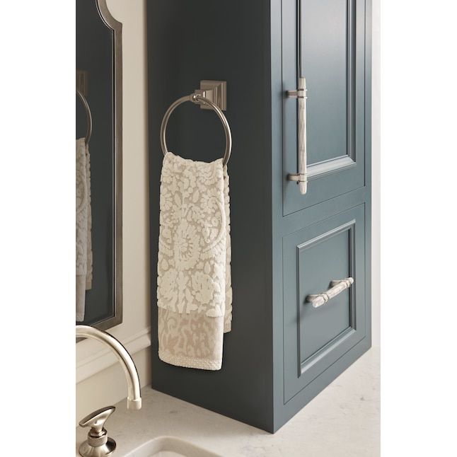 Amerock Markham Brushed Nickel Wall Mount Towel Ring Amerock Markham Brushed Nickel Wall Mount Towel Ring