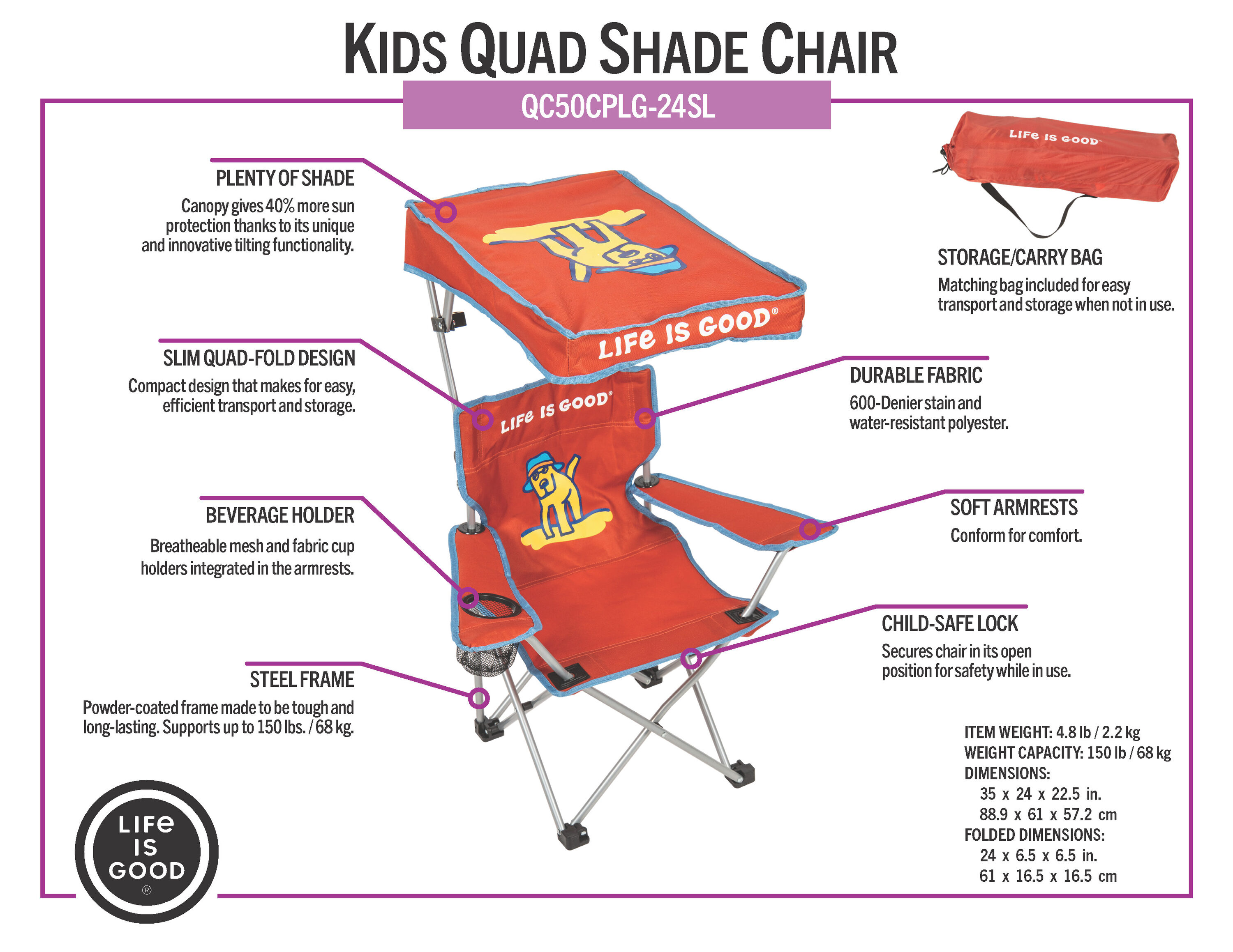Life is Good QC50CPLG-24SL-1 Beach-Camping-Chairs - View #8