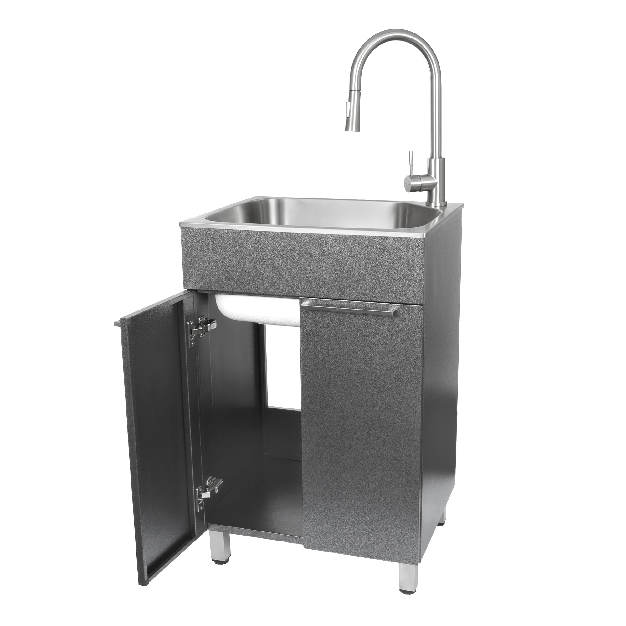 Commercial 18 Utility Sink w/ Faucet (Stainless Steel)