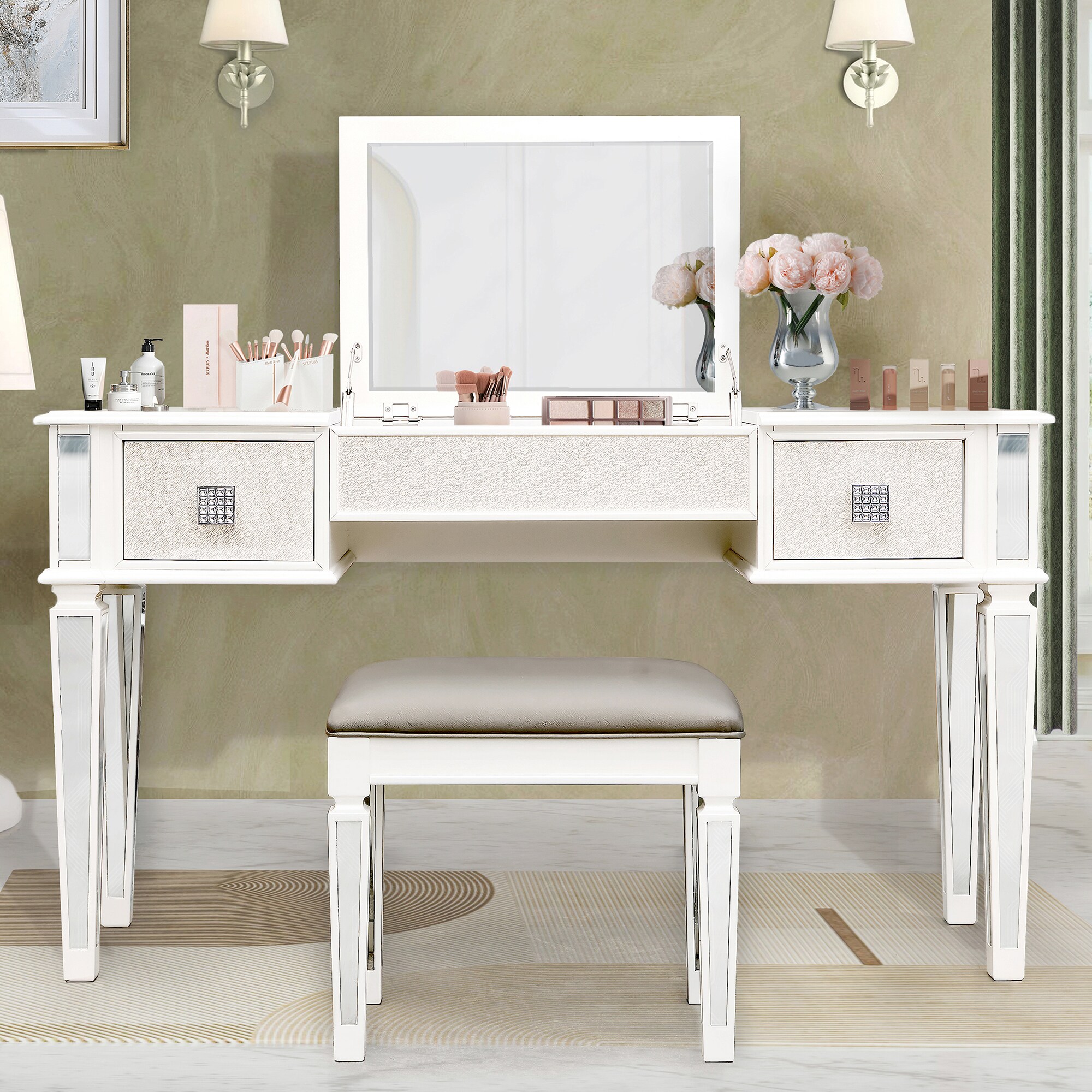 SINOFURN SYC080020BK Bedroom-Vanities - View #12