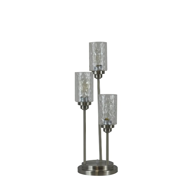 Brushed Nickel Uplight Table Lamp, Allen And Roth Glass Table Lamp