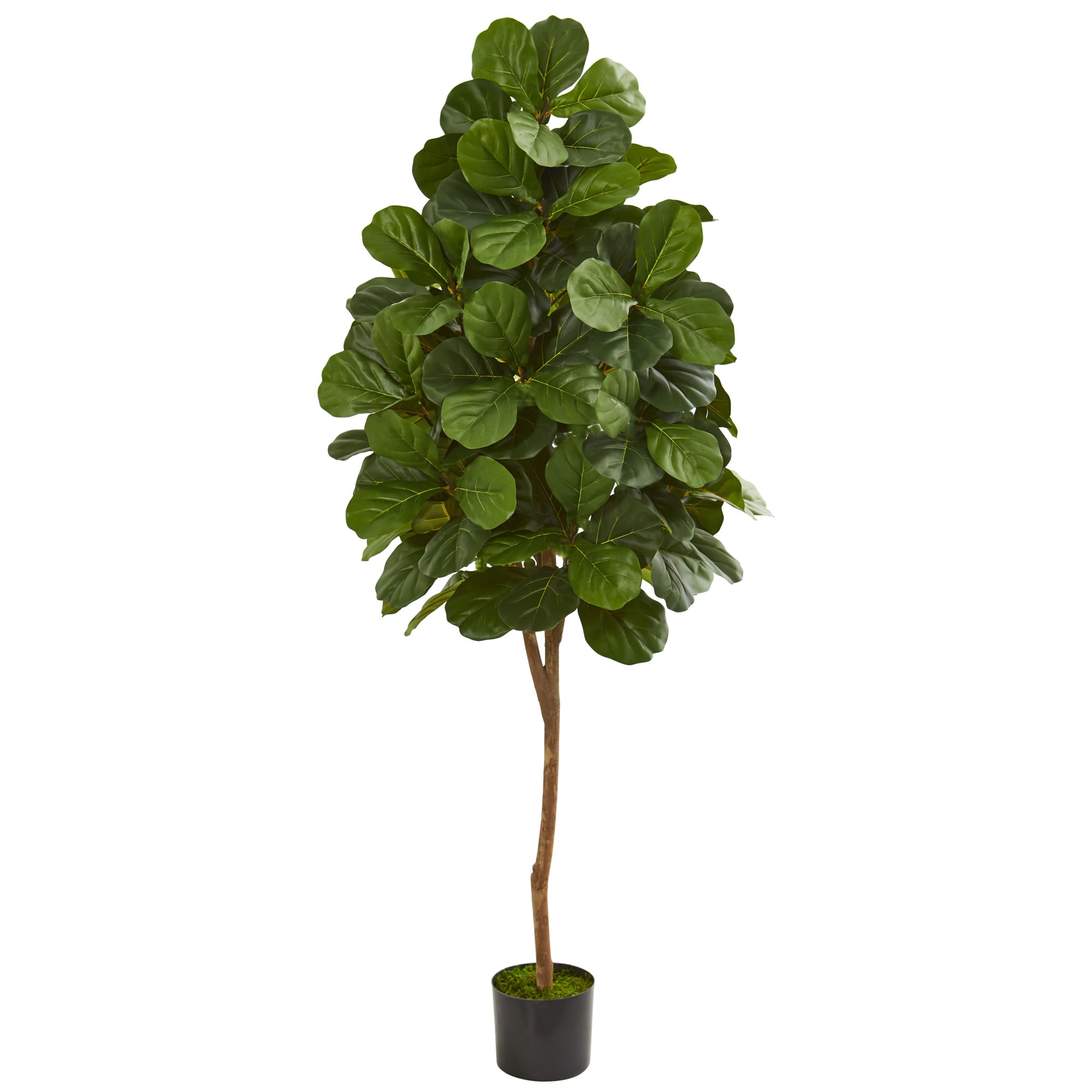 Nearly Natural 5550 72-in Green Indoor Floor Fiddle Leaf Artificial tree