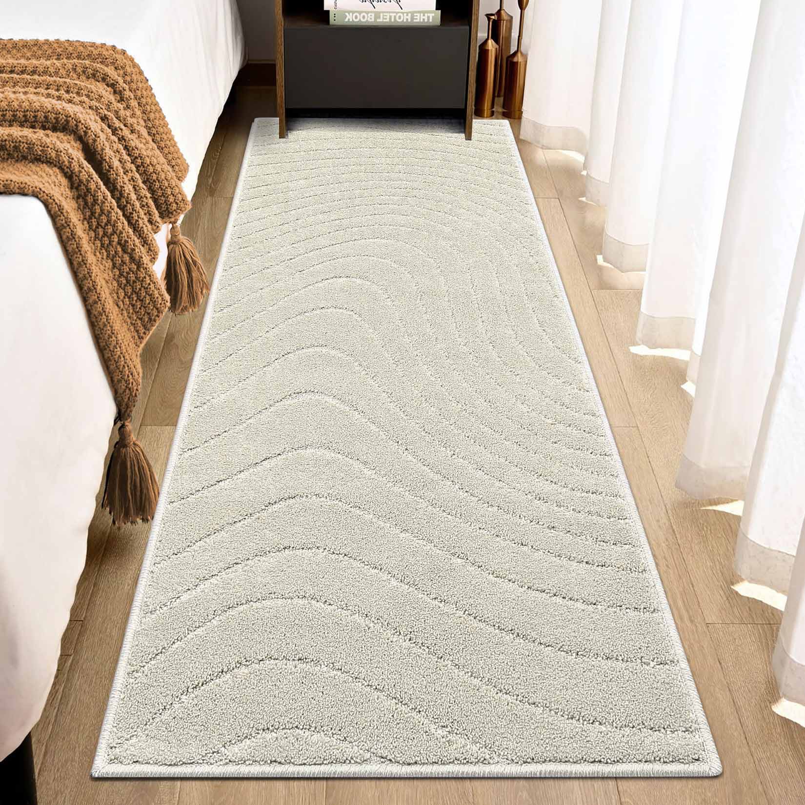 Garvee YXY-LO-PHO-12XHPPO4 8 x 10 (ft) Loomed Polypropylene Beige Rectangular Indoor Solid Mid-Century Modern Machine washable Area rug