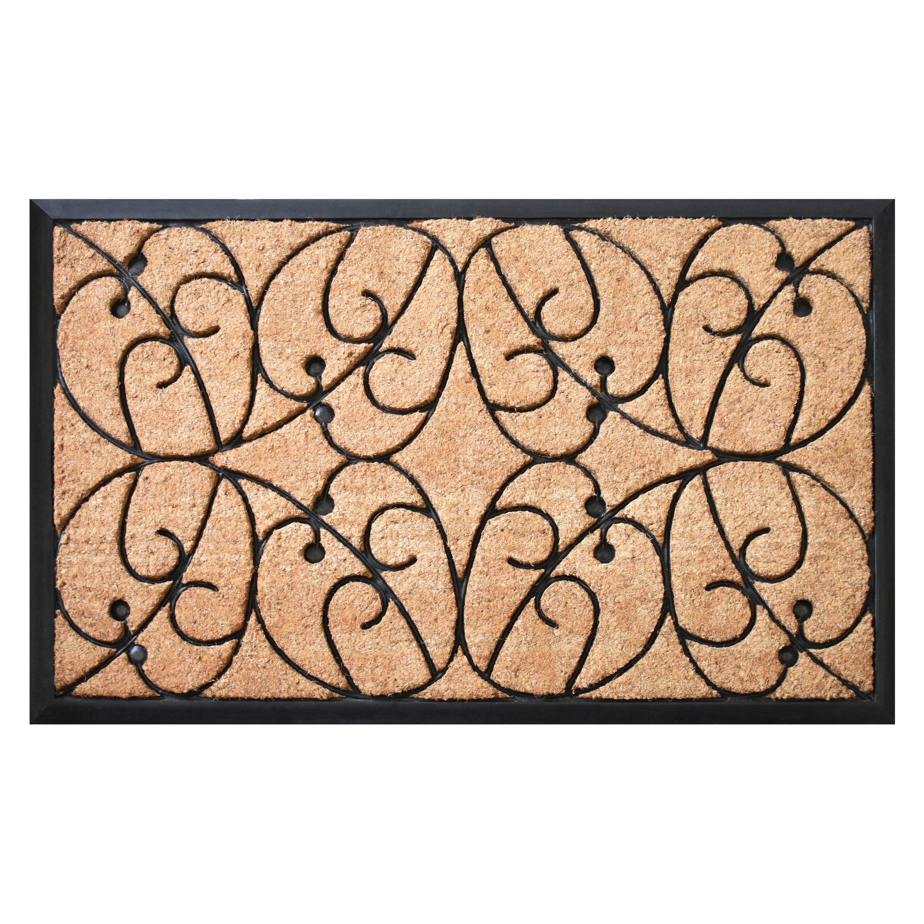 Elegant Coir and Rubber 24" x 36" Outdoor Doormat