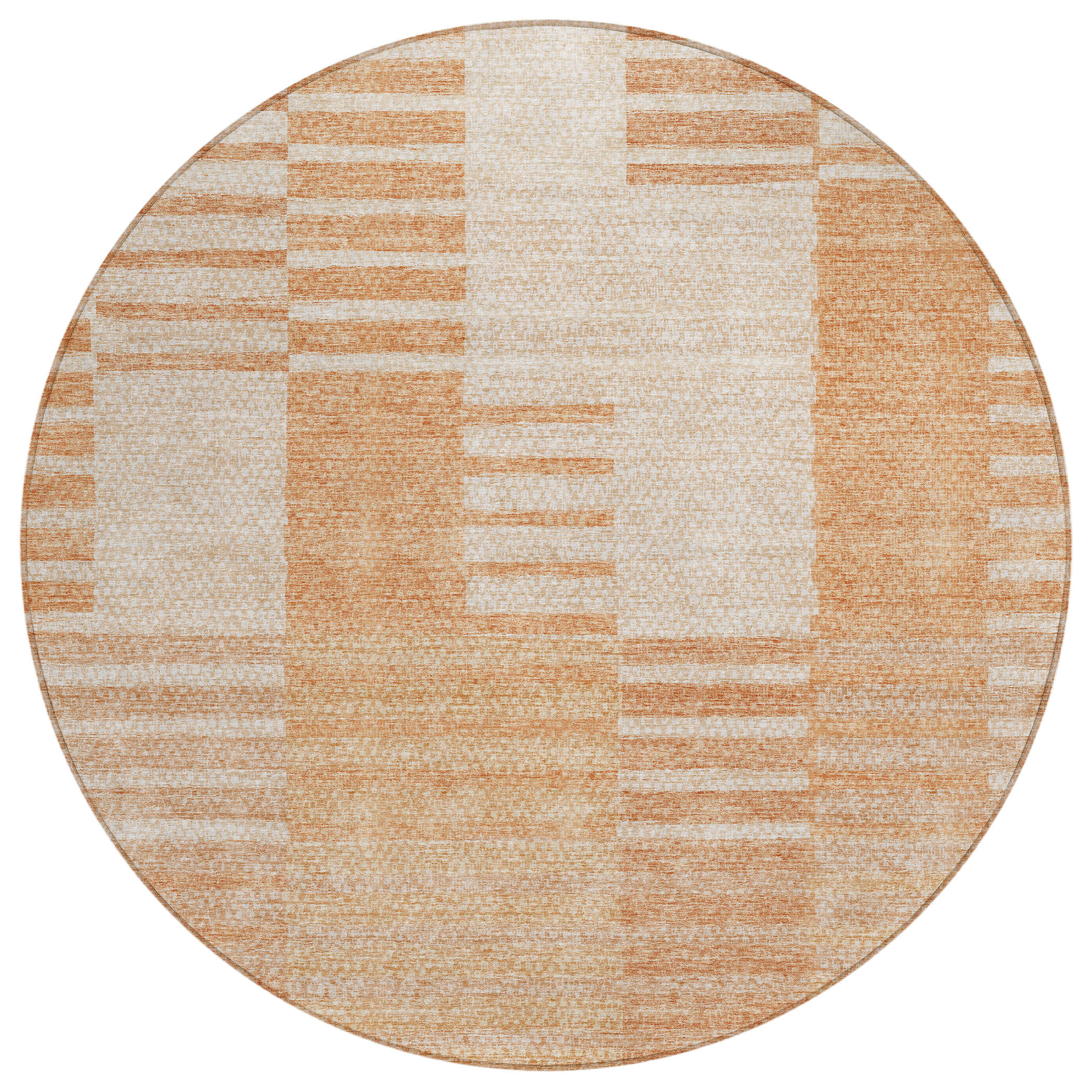 Addison Rugs ACN686SM8RO Chantille ACN686SM 8 x 8 (ft) Polyester Salmon Round Indoor/Outdoor Geometric Machine washable Area rug
