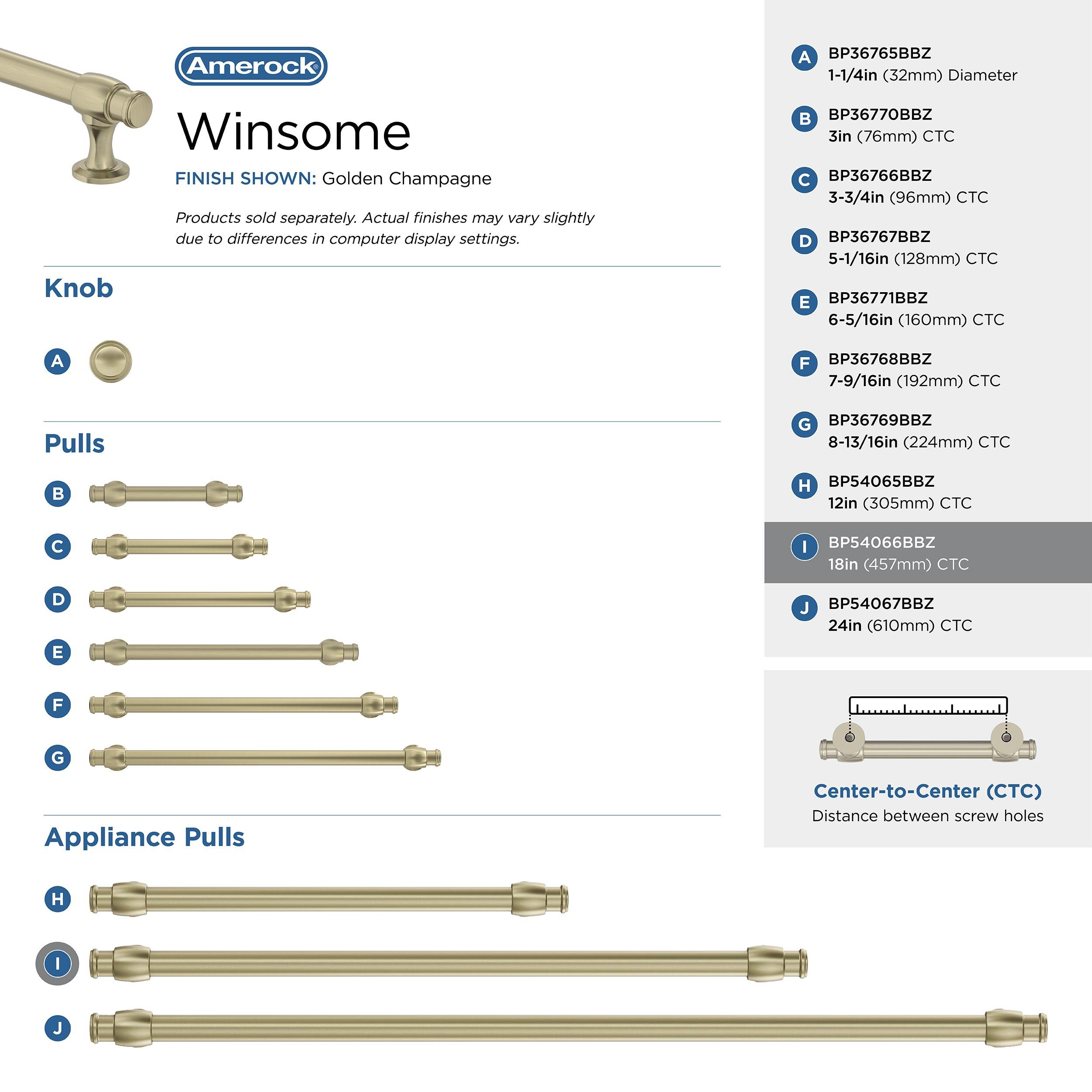 Amerock BP54066BBZ Cabinet-Pulls - View #6