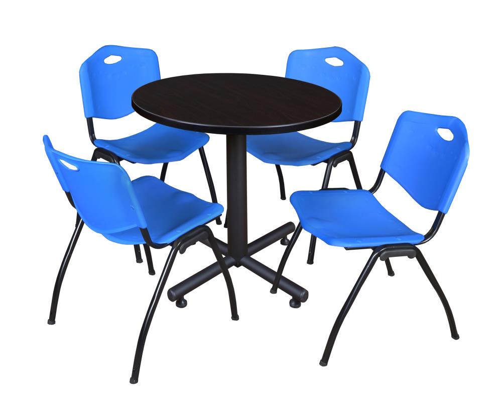 Regency TKB30RNDMW47BE Breakroom Brown 4-Person Training Table (30-in W x 29-in H)