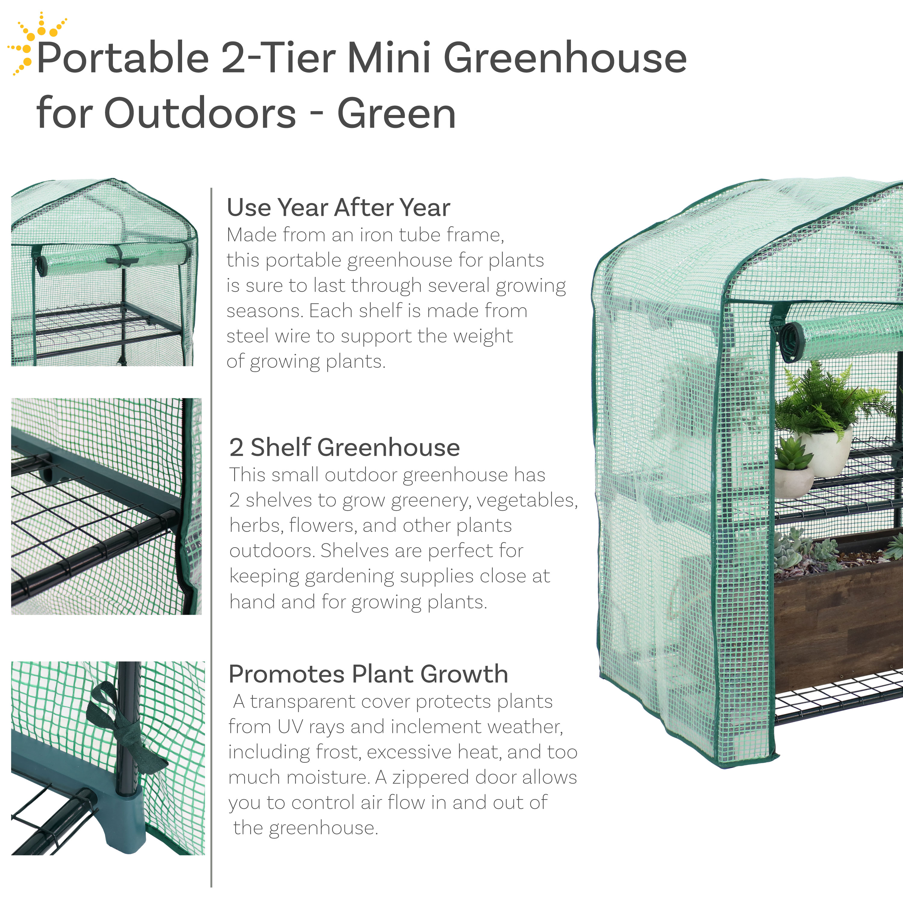 Sunnydaze Decor HGH-901 greenhouses - View #6